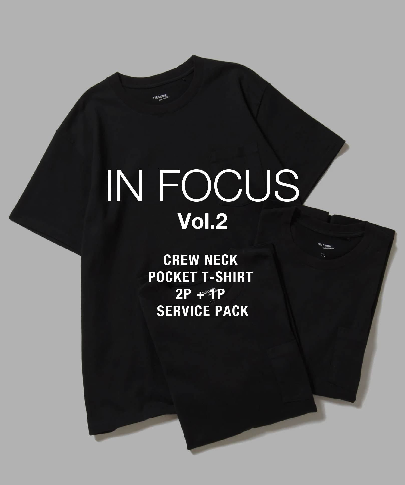 IN FOCUS Vol.2 CREW NECK POCKET T-SHIRT 2P + 1P SERVICE PACK
