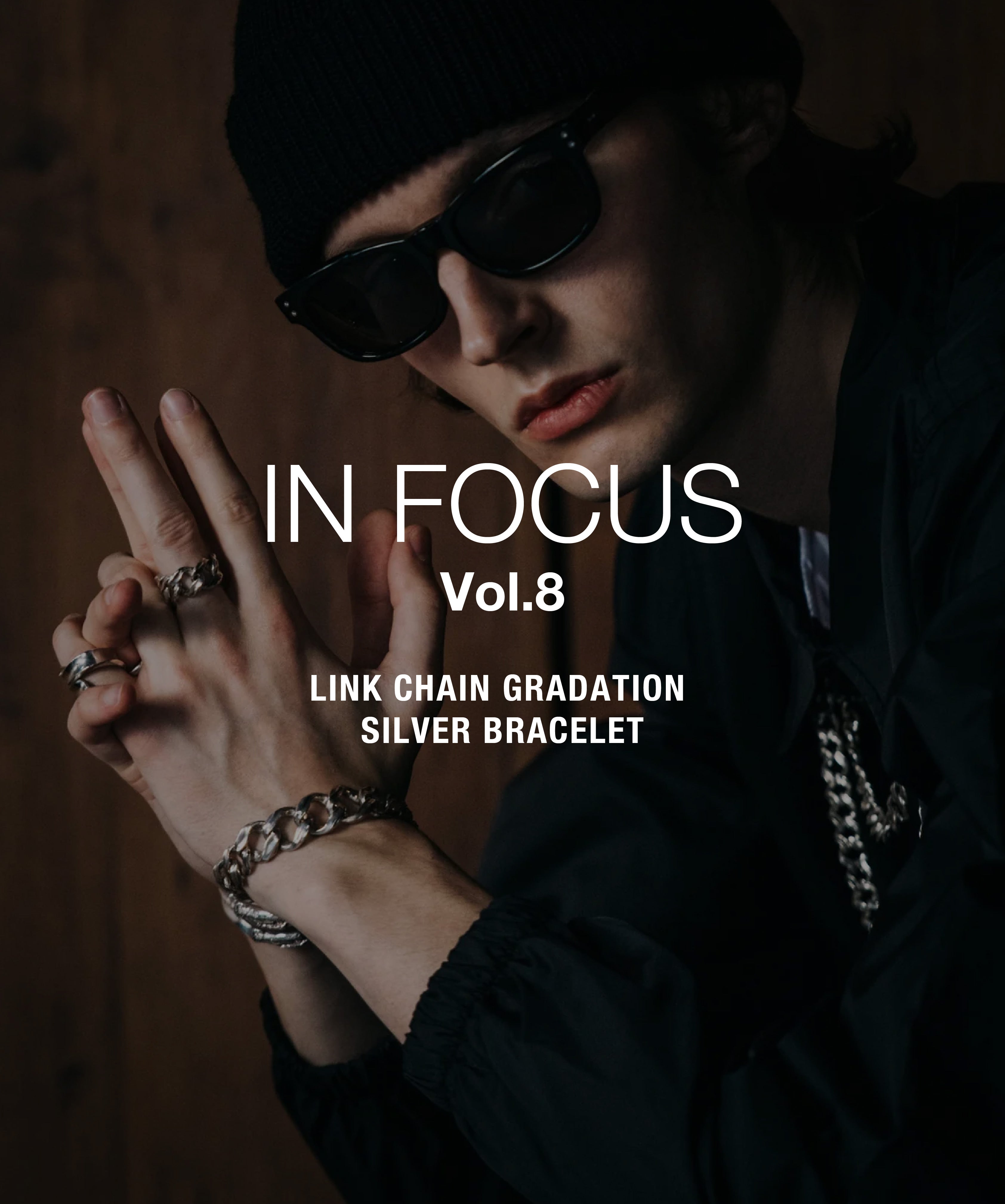 INFOCUS Vol.8 LINK CHAIN GRADATION SILVER BRACELET