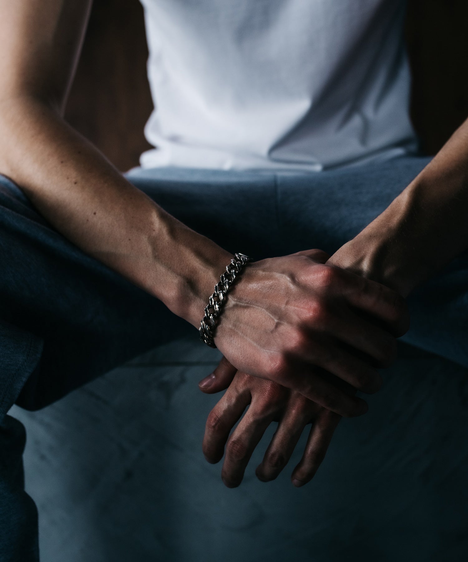 LINK CHAIN SKIN SILVER BRACELET