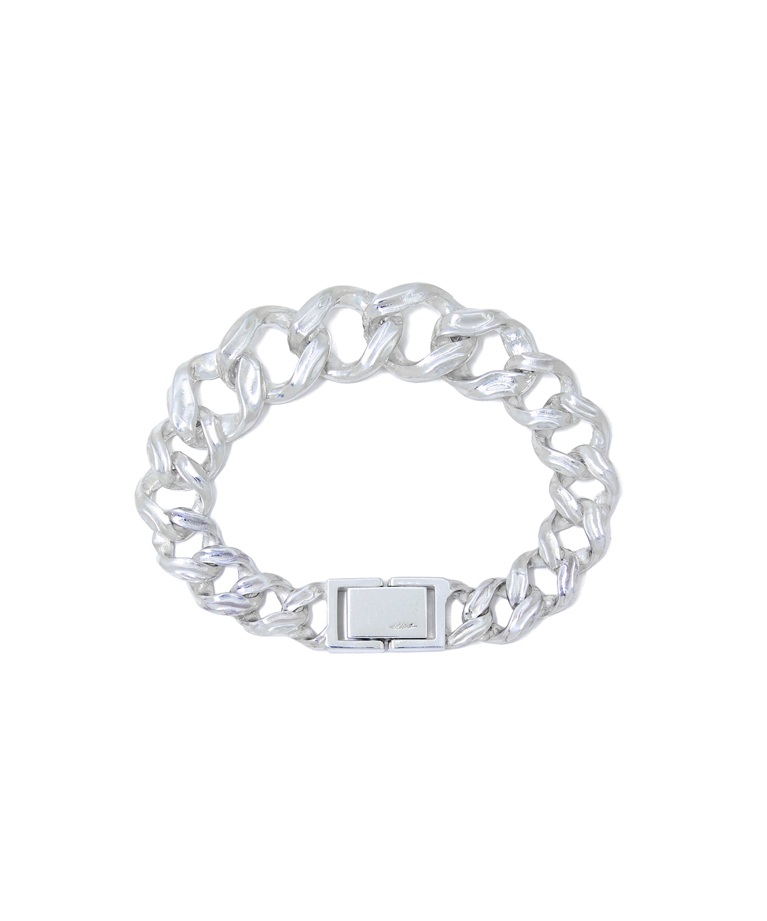 LINK CHAIN GRADATION SILVER BRACELET