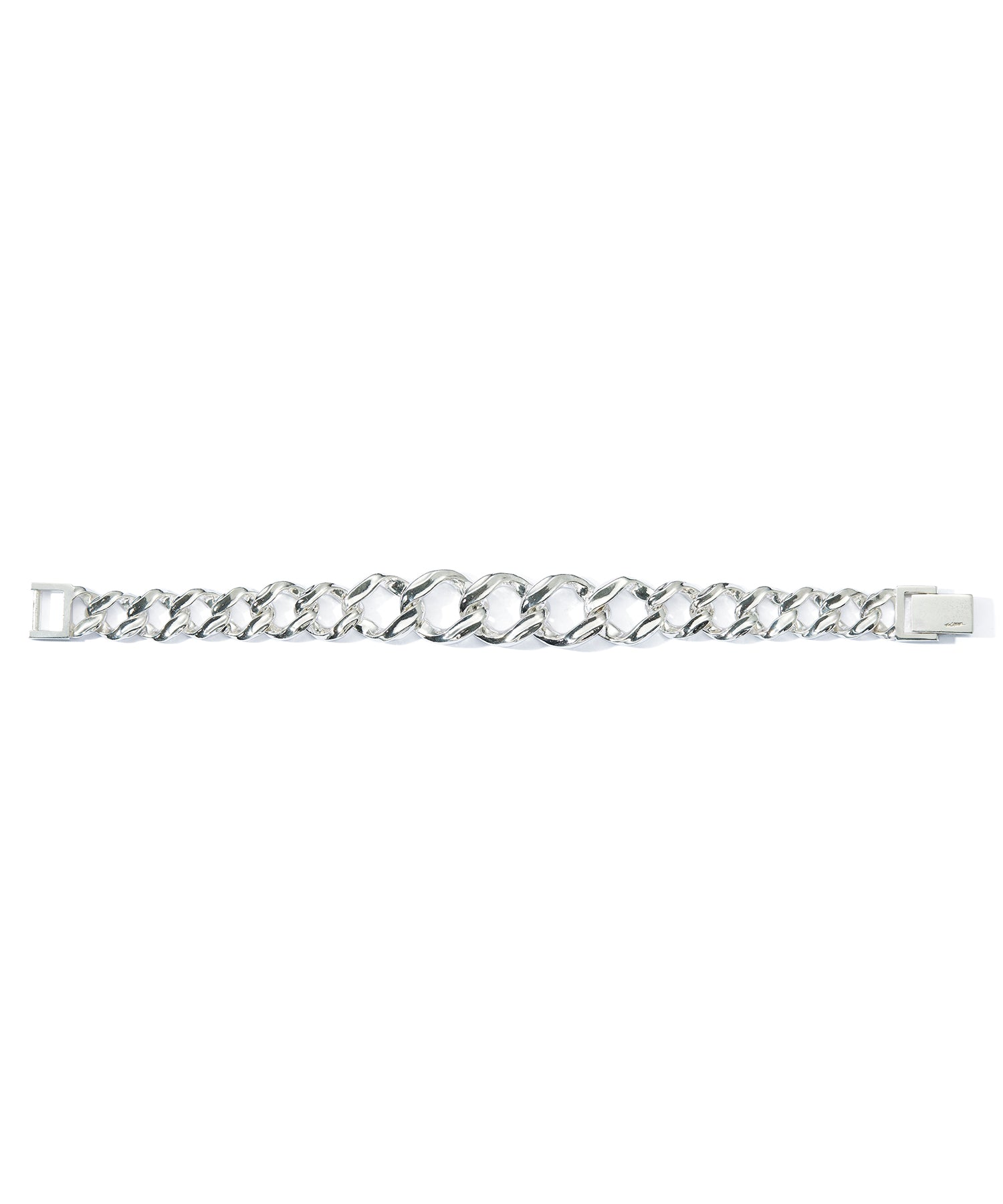 LINK CHAIN GRADATION SILVER BRACELET