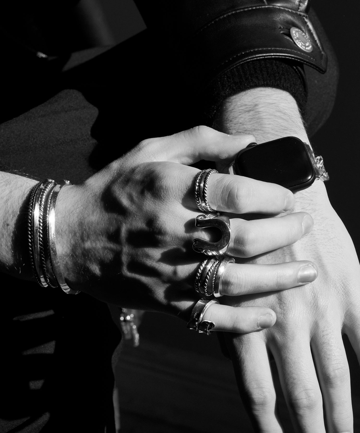 PYRAMID STUDS GUADALUPE SILVER BRACELET