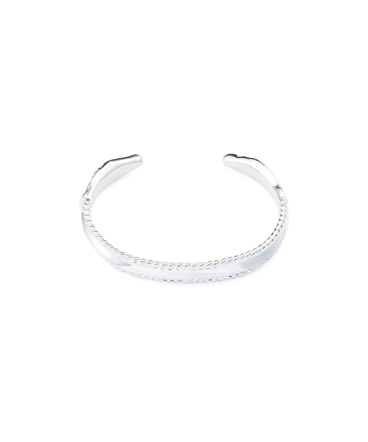 PYRAMID ROPE STUDS GUADALUPE SILVER BRACELET