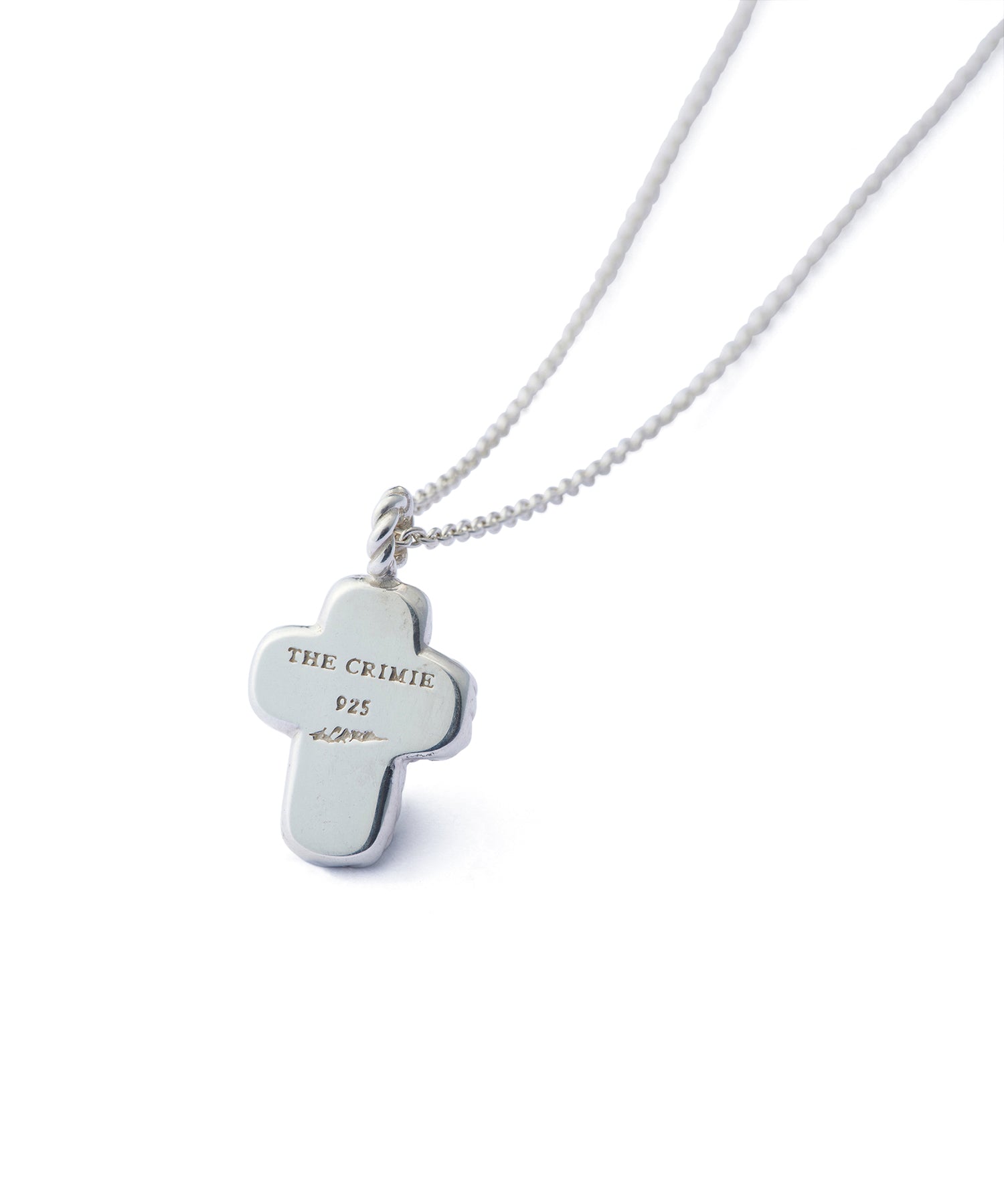 STONE CROSS SILVER NECKLACE