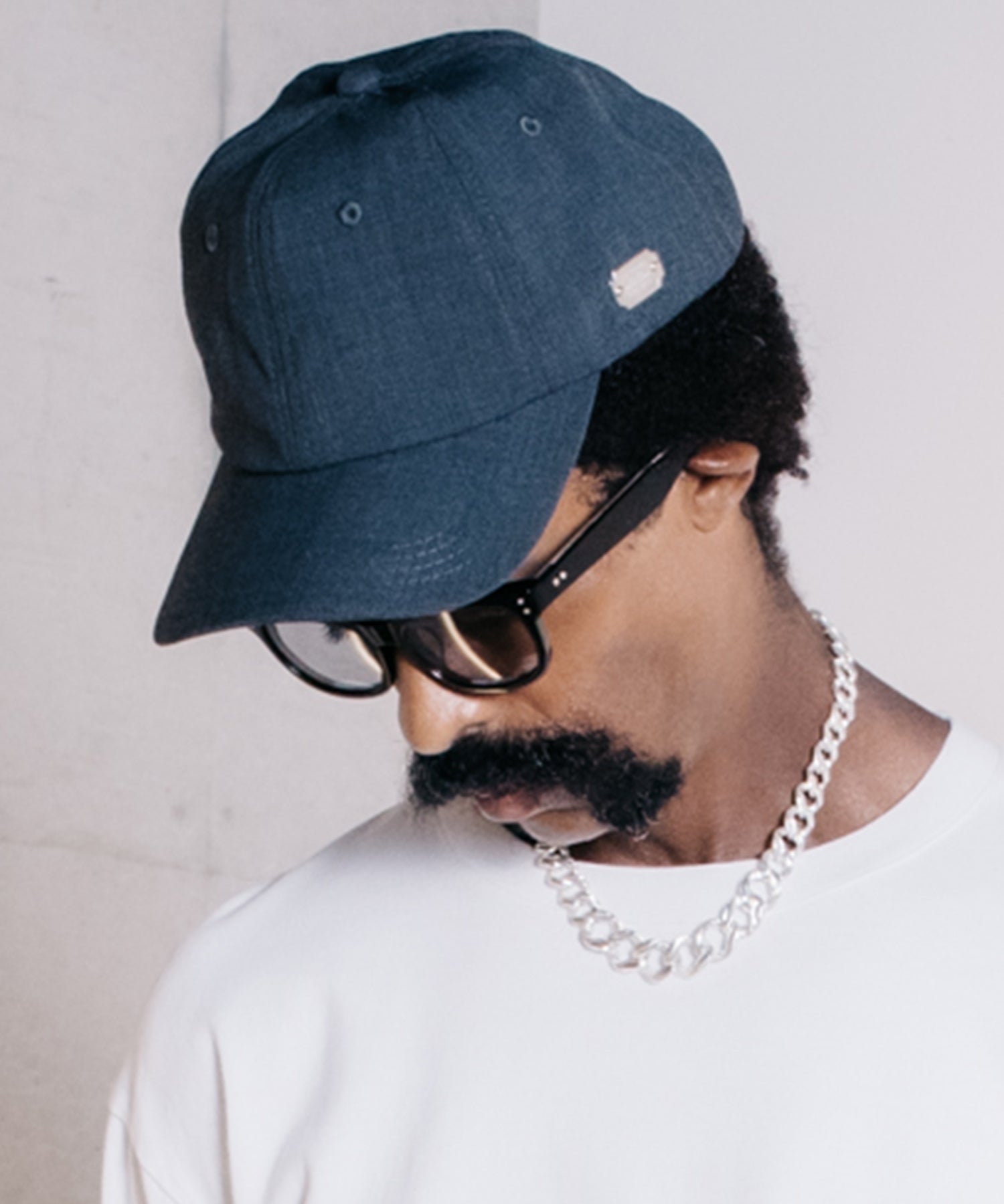 LOGO PLAQUE WOOL BLEND CAP