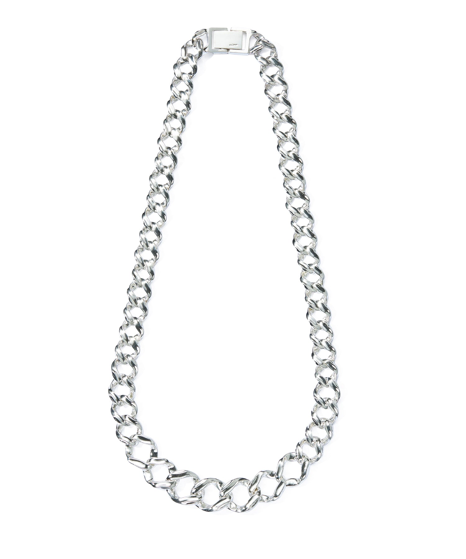 LINK CHAIN GRADATION SILVER NECKLACE MIDDLE