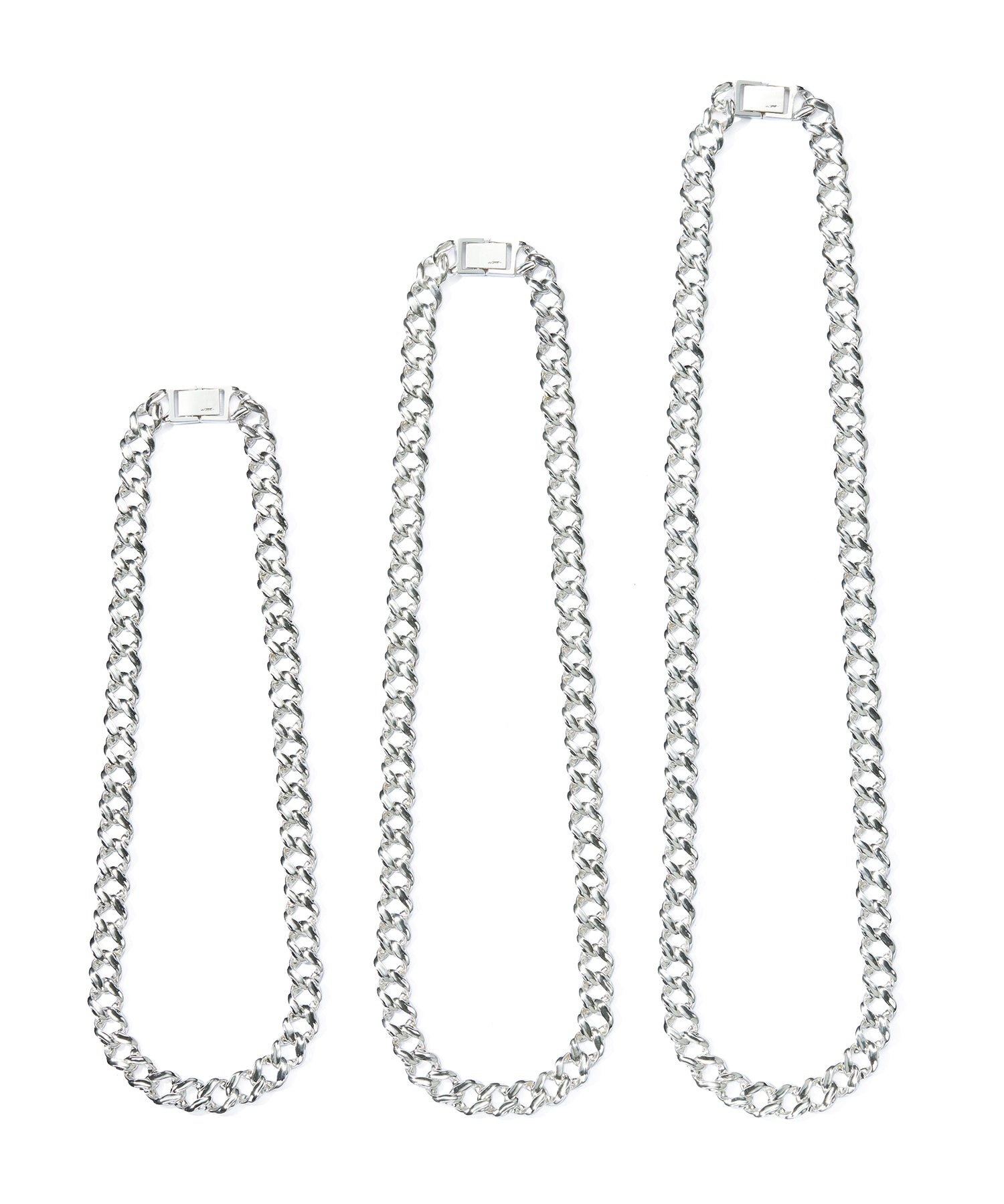 LINK CHAIN SKIN SILVER NECKLACE MIDDLE