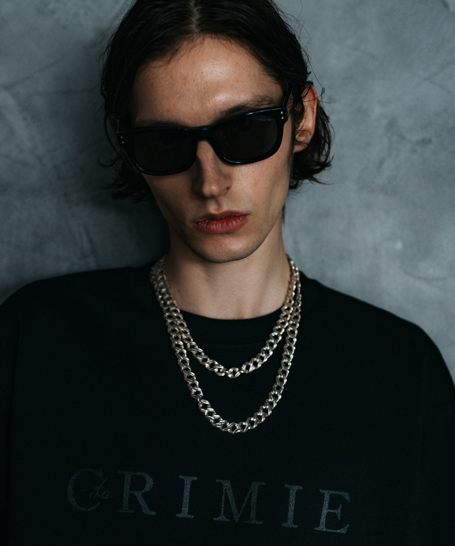 LINK CHAIN SKIN SILVER NECKLACE MIDDLE