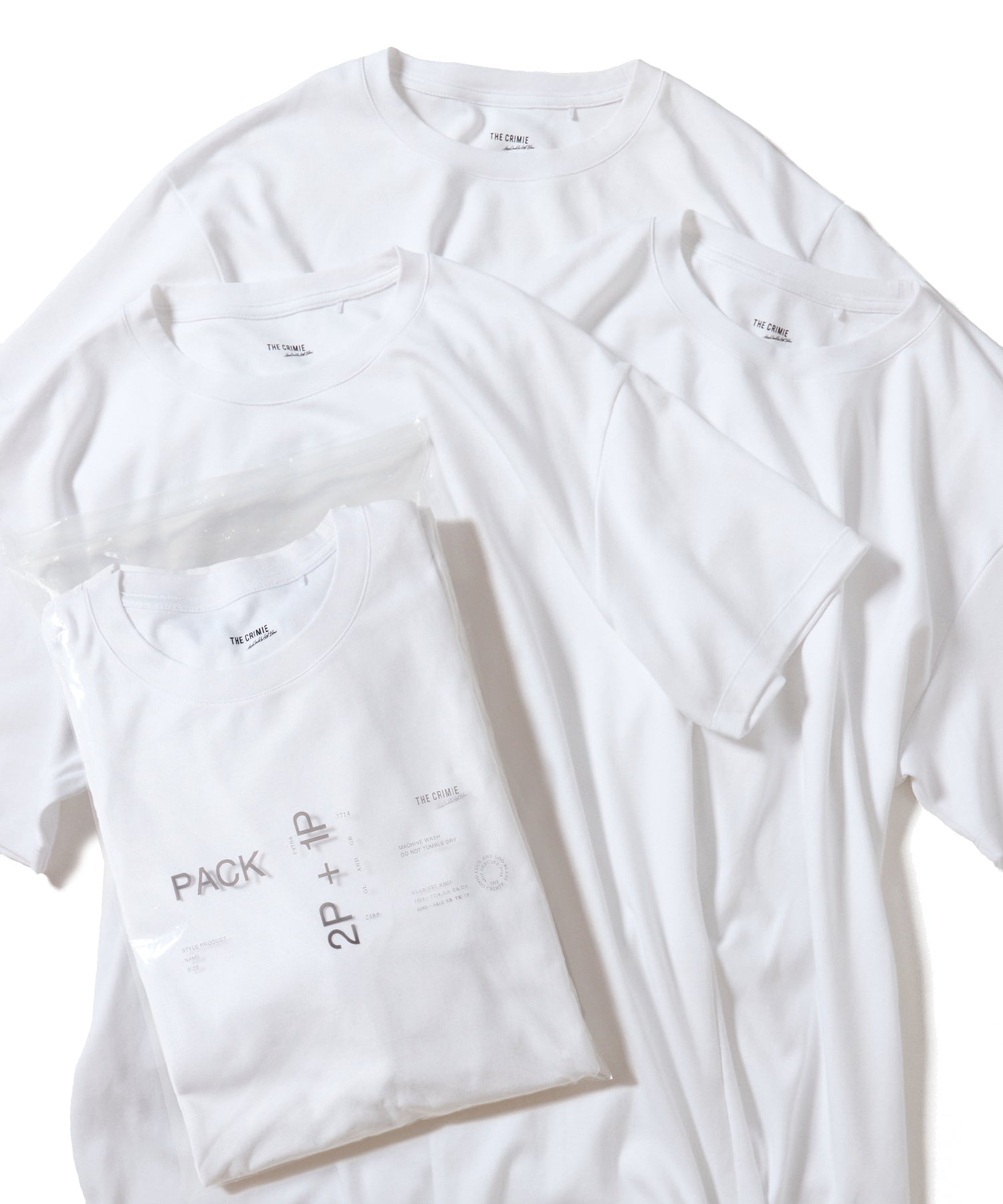 CREW NECK T-SHIRT 2P + 1P SERVICE PACK
