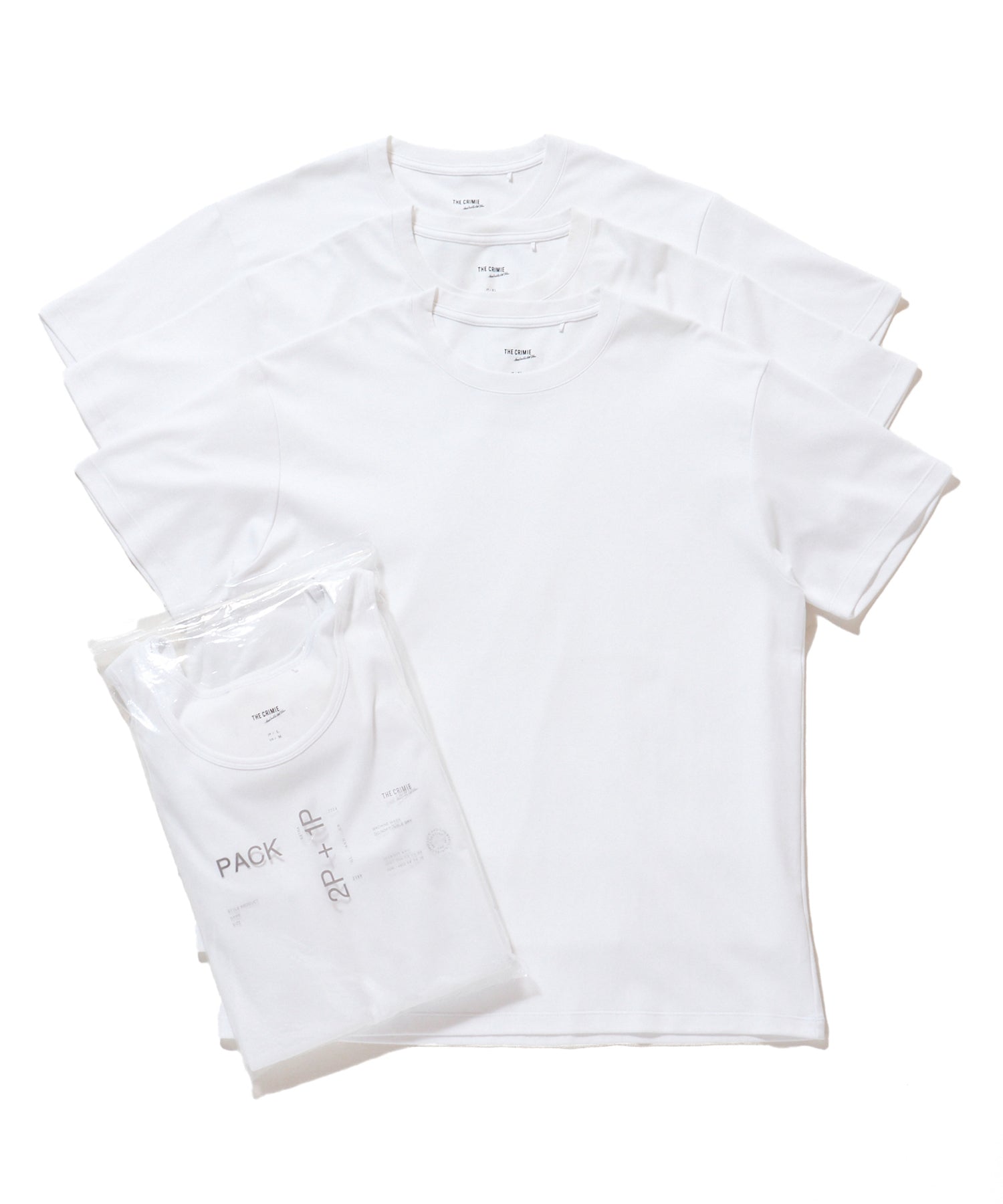 CREW NECK T-SHIRT 2P + 1P SERVICE PACK
