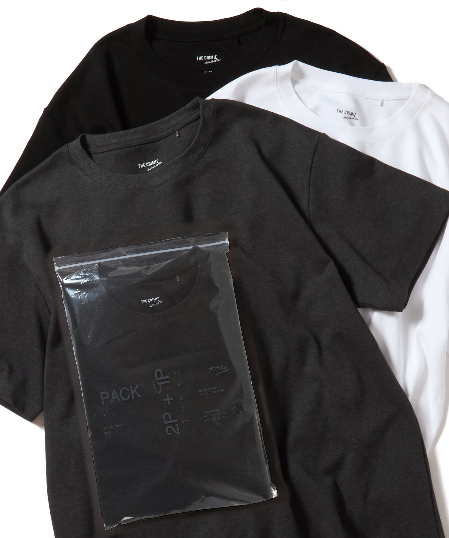 CREW NECK POCKET T-SHIRT 2P + 1P SERVICE PACK