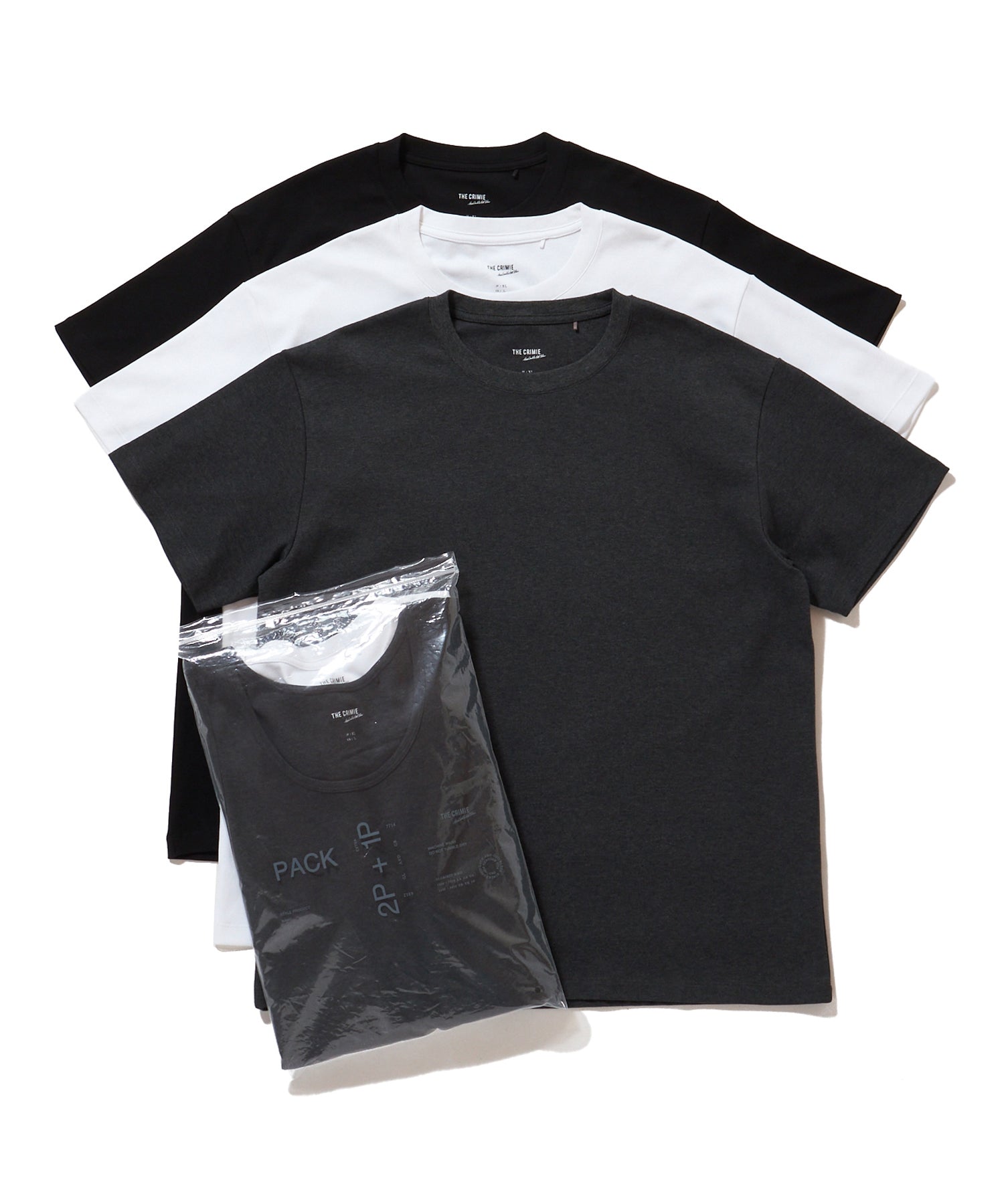 CREW NECK T-SHIRT 2P + 1P SERVICE PACK