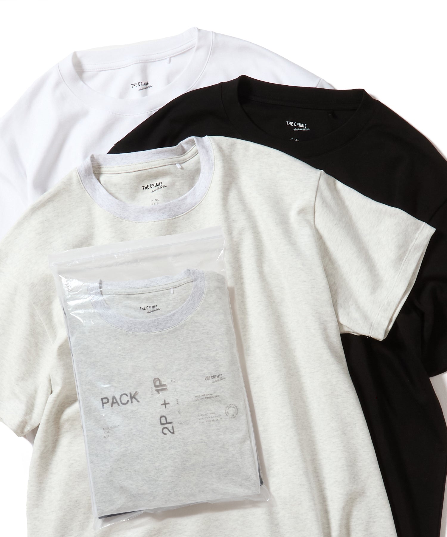 CREW NECK POCKET T-SHIRT 2P + 1P SERVICE PACK