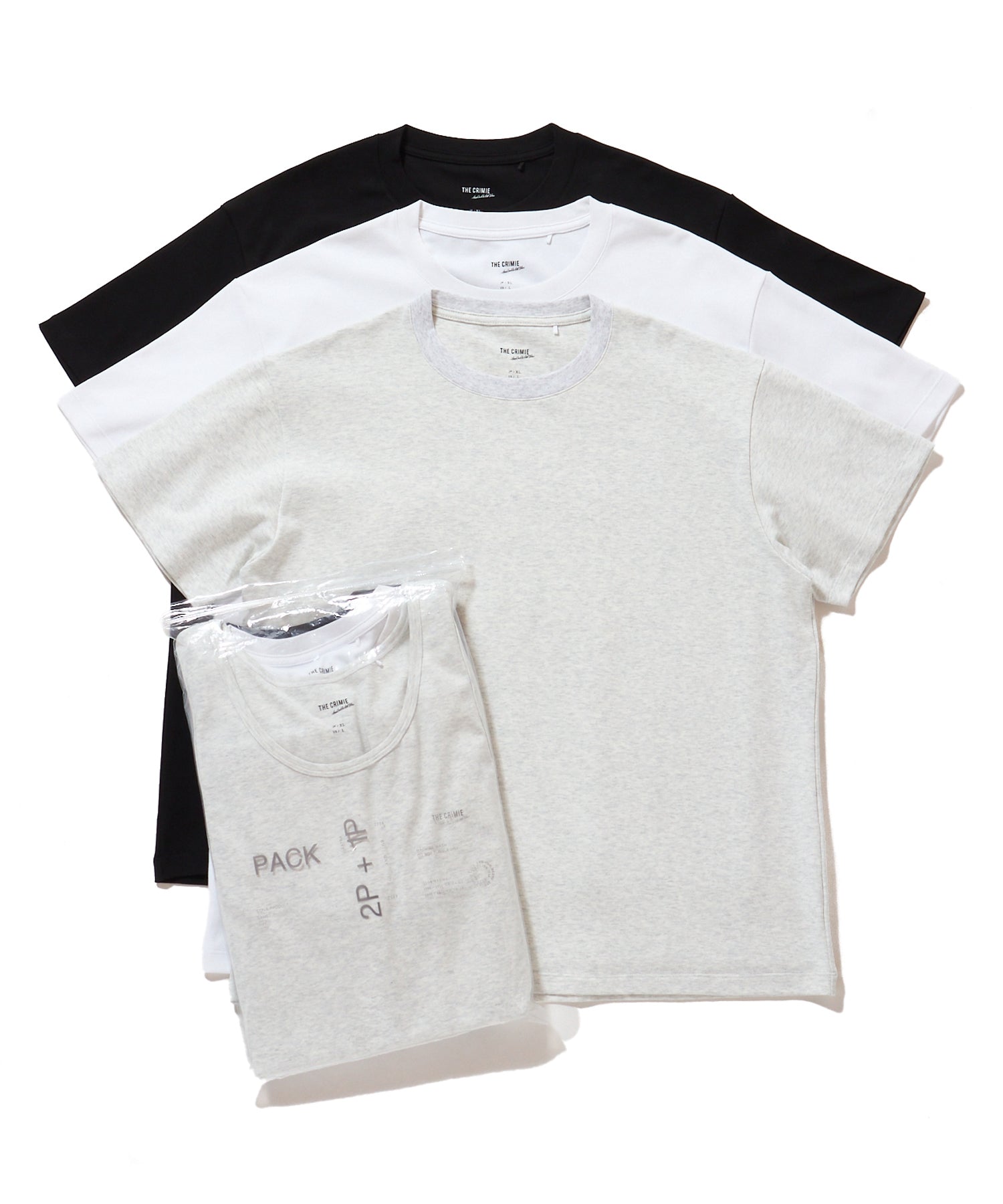 CREW NECK T-SHIRT 2P + 1P SERVICE PACK