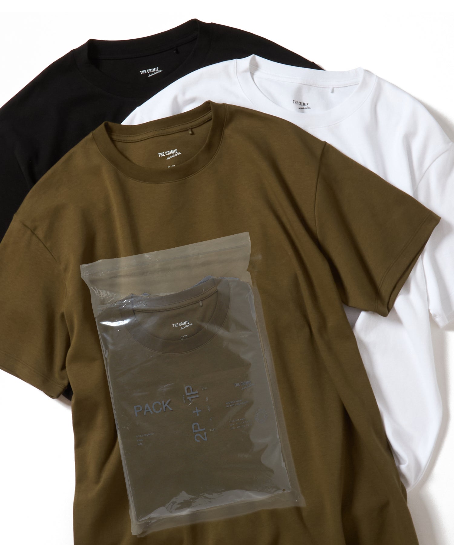 CREW NECK POCKET T-SHIRT 2P + 1P SERVICE PACK