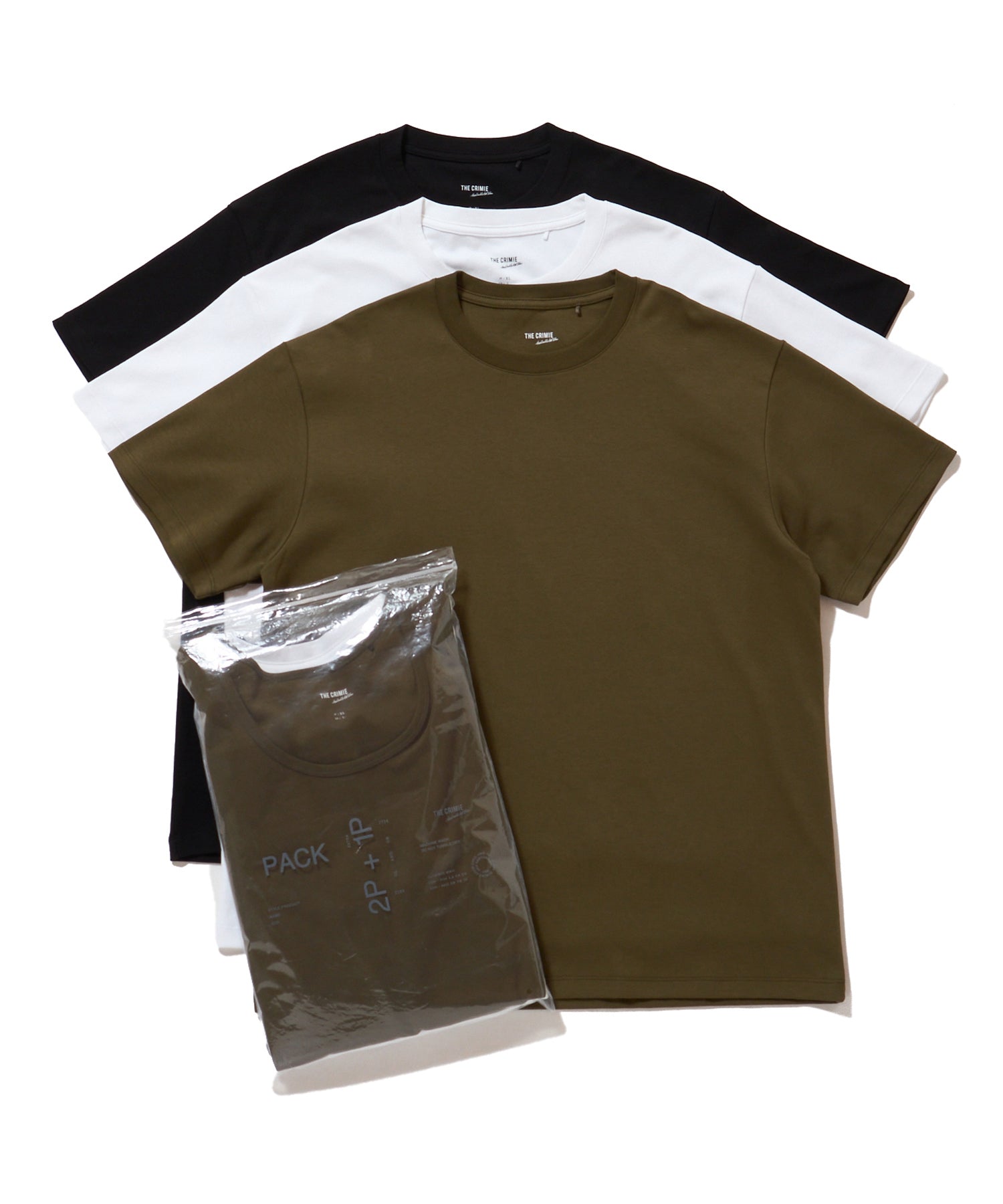 CREW NECK T-SHIRT 2P + 1P SERVICE PACK