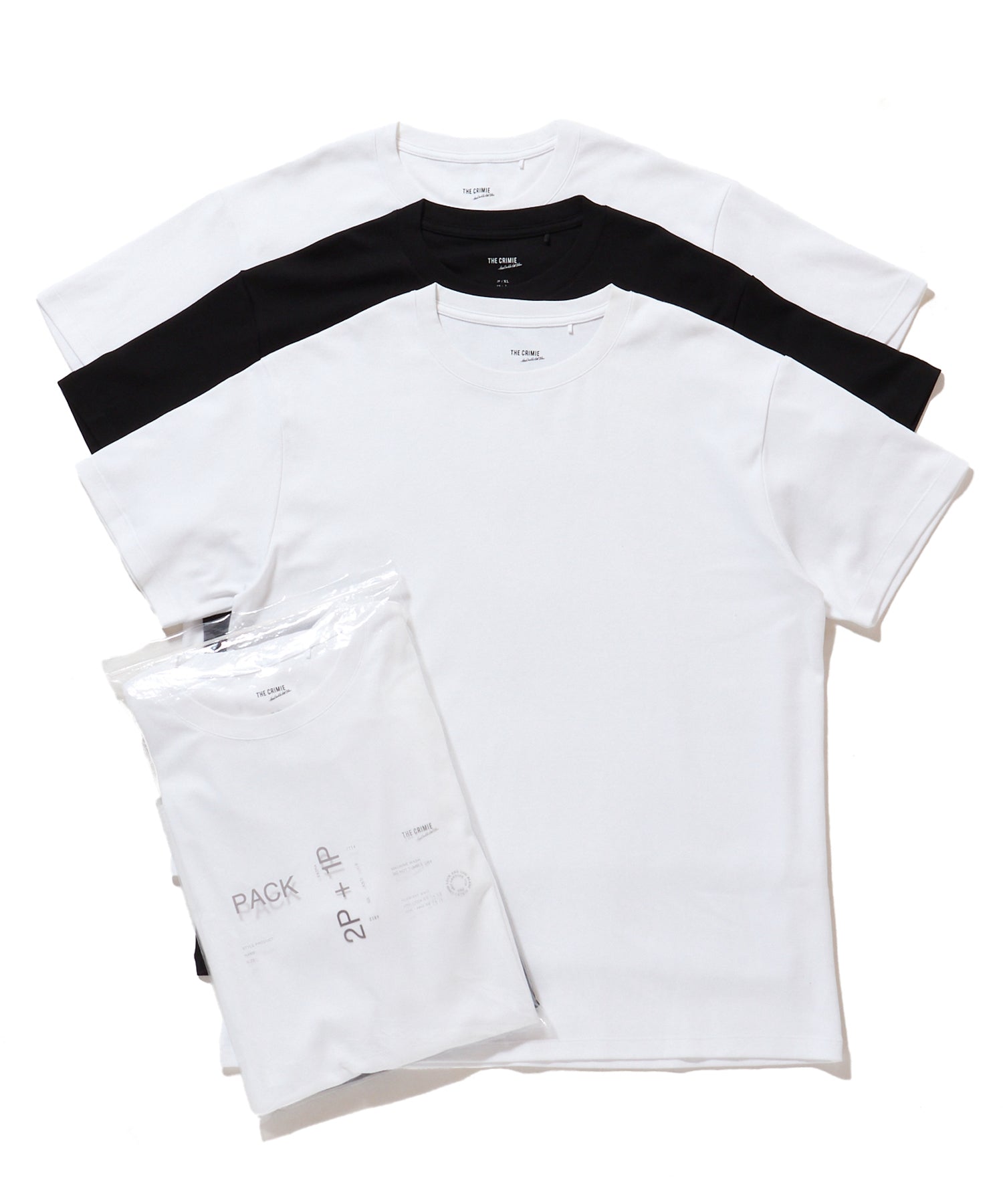 CREW NECK T-SHIRT 2P + 1P SERVICE PACK