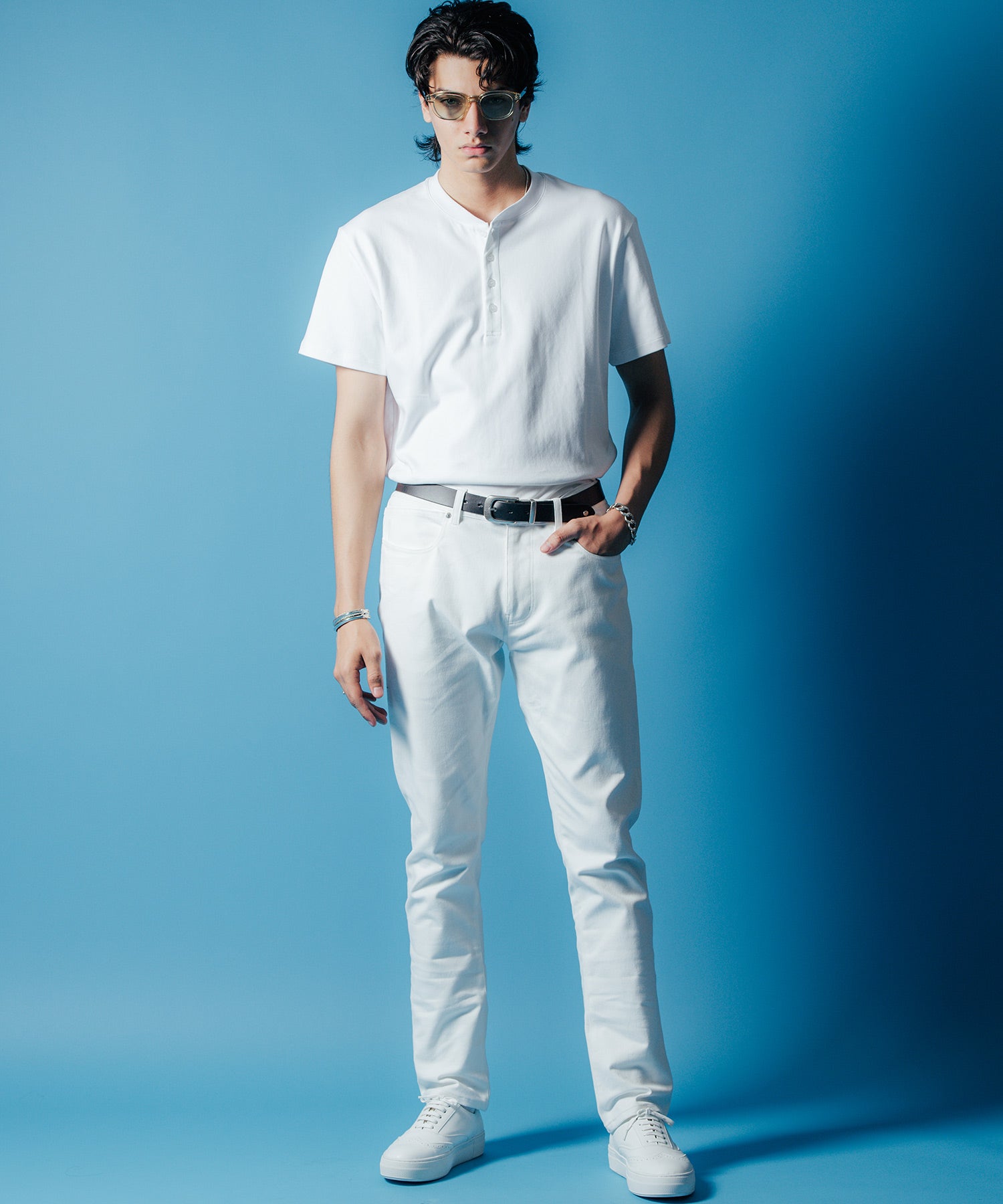 HENRY NECK SHORT SLEEVE T SHIRT