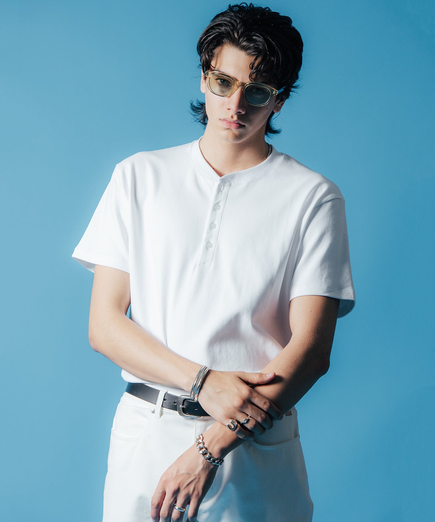 HENRY NECK SHORT SLEEVE T SHIRT