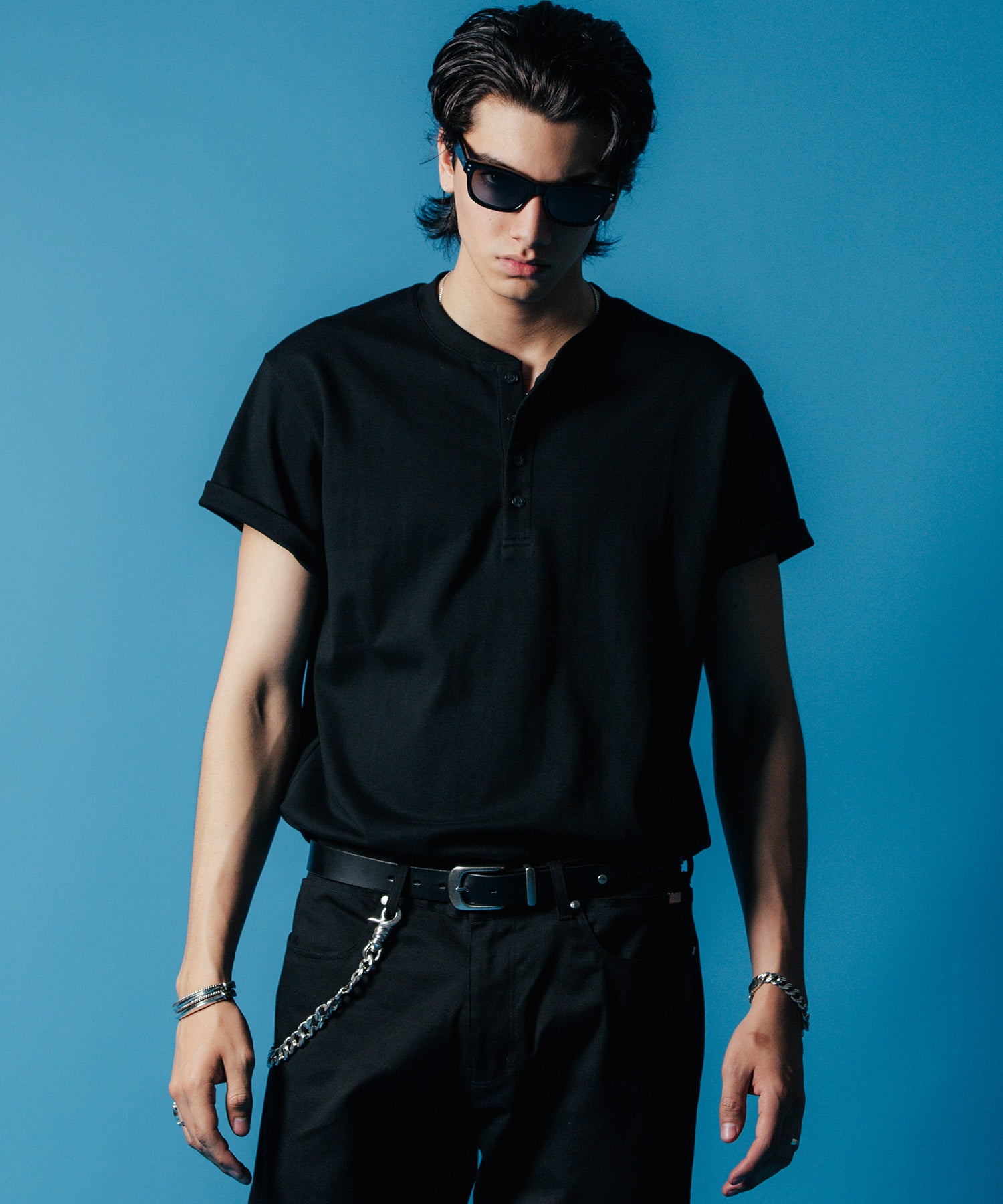 HENRY NECK SHORT SLEEVE T SHIRT