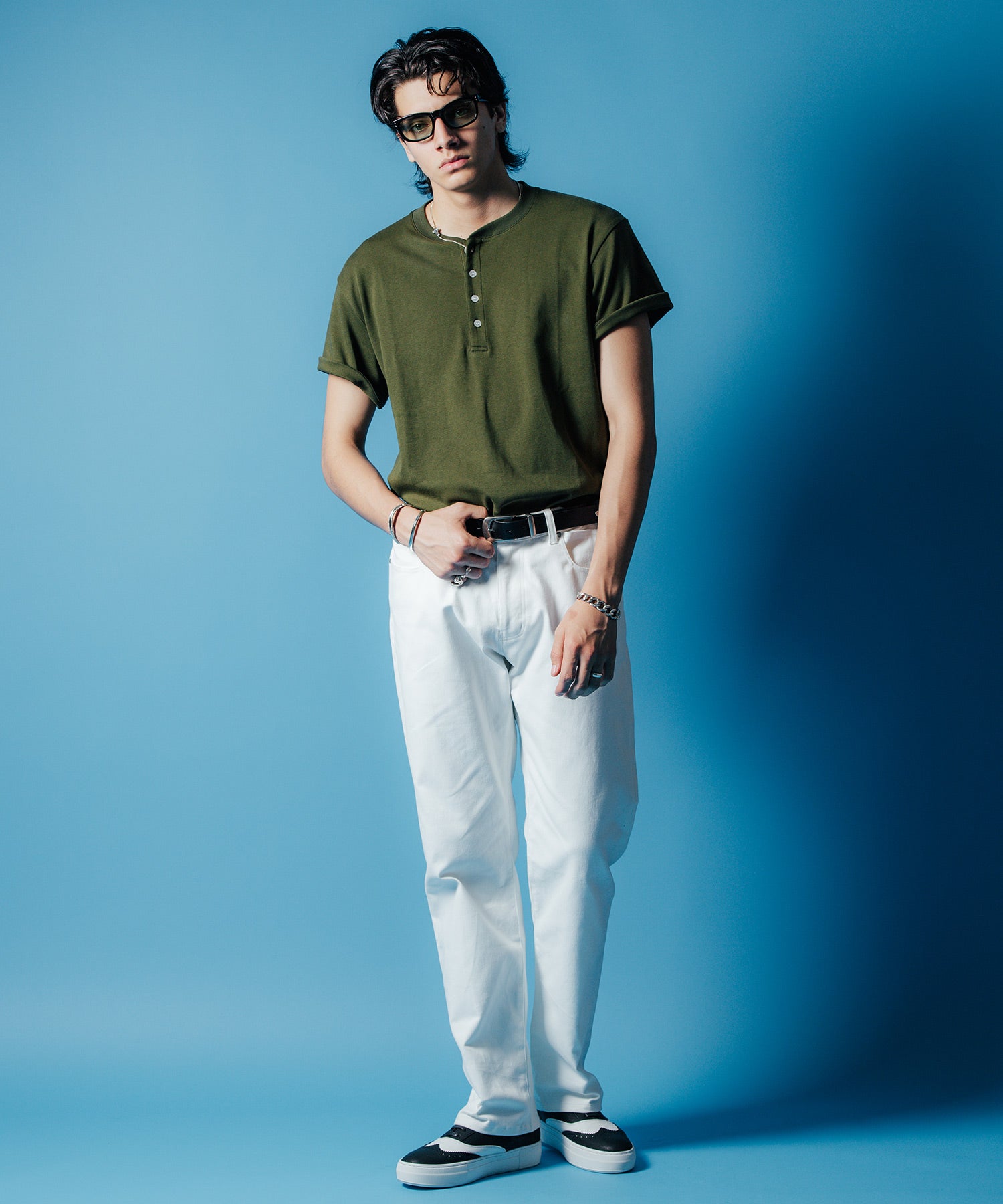 HENRY NECK SHORT SLEEVE T SHIRT