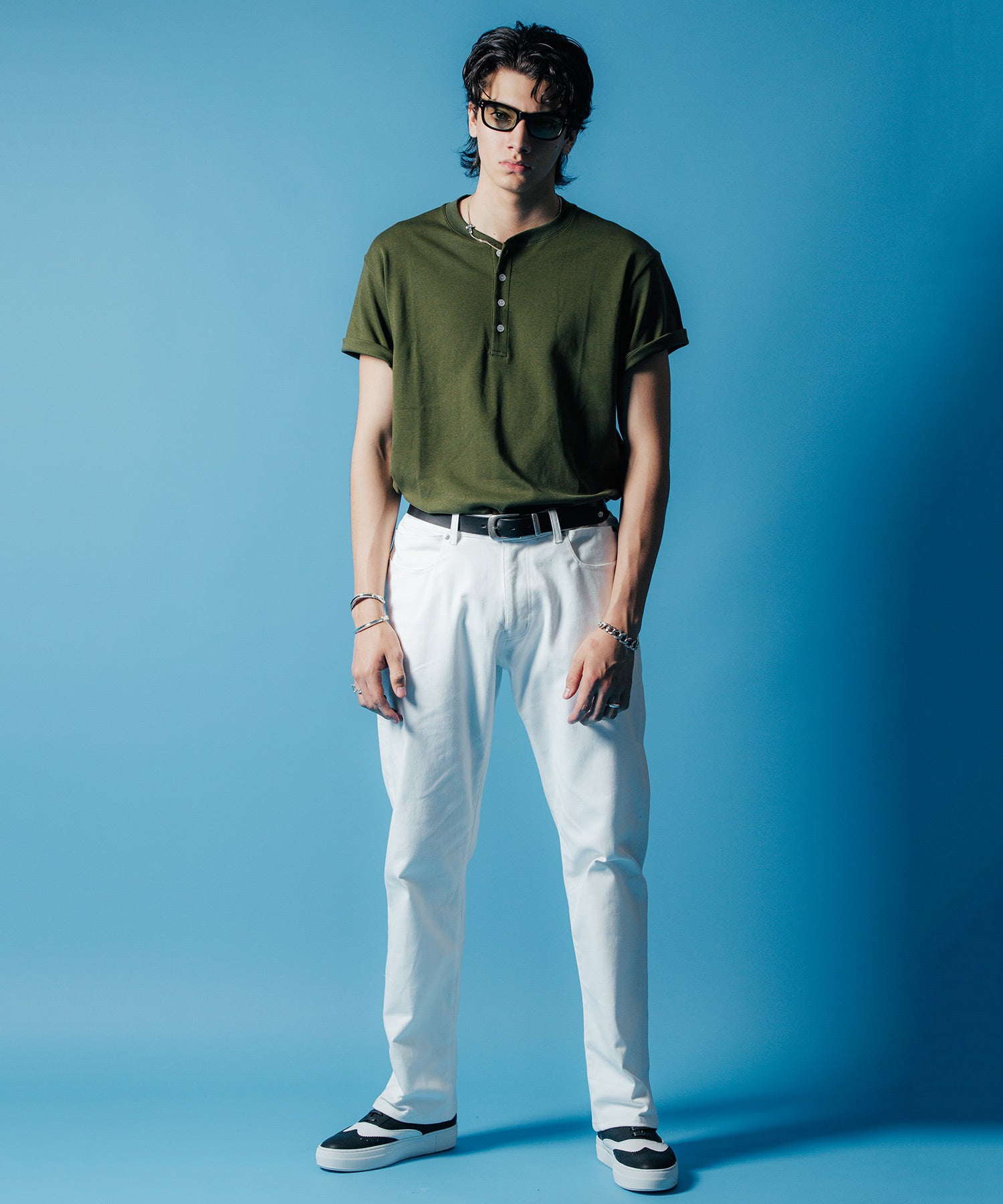 HENRY NECK SHORT SLEEVE T SHIRT