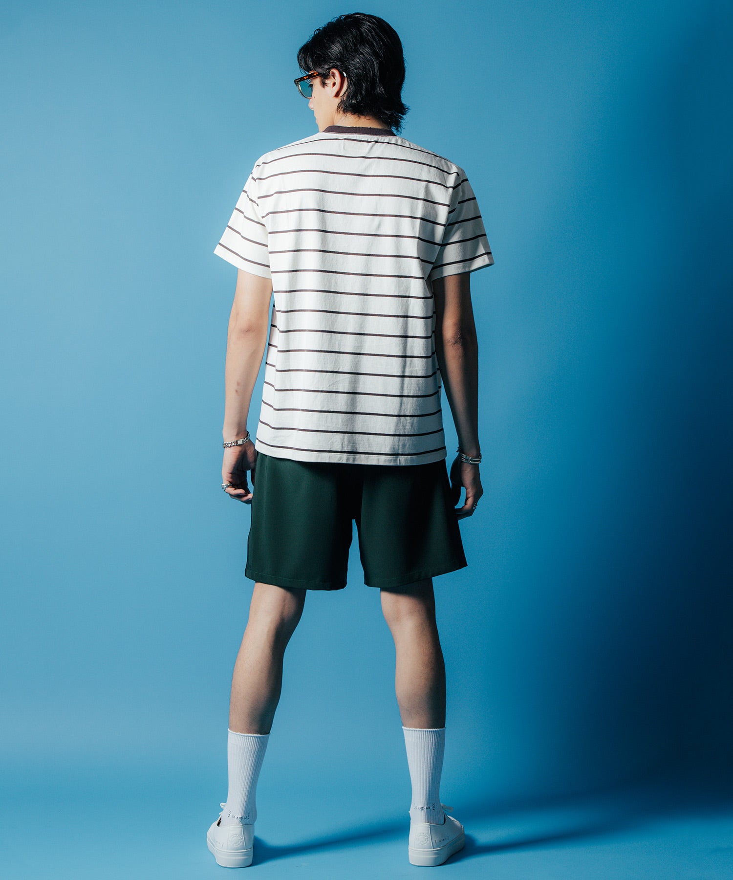 SUMMER BORDER SHORT SLEEVE T SHIRT