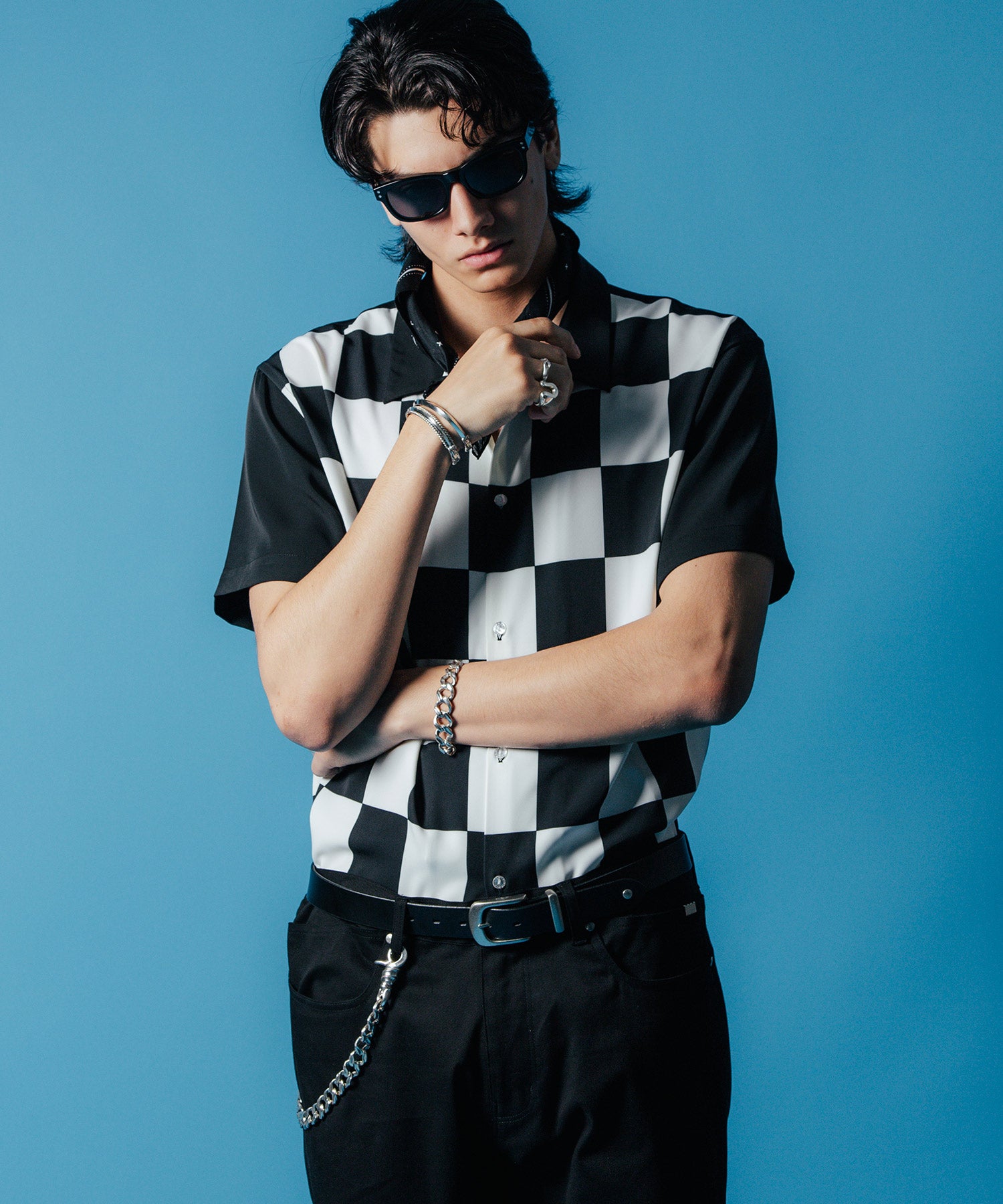 CHECKER FLAG EASY CARE SHORT SLEEVE SHIRT