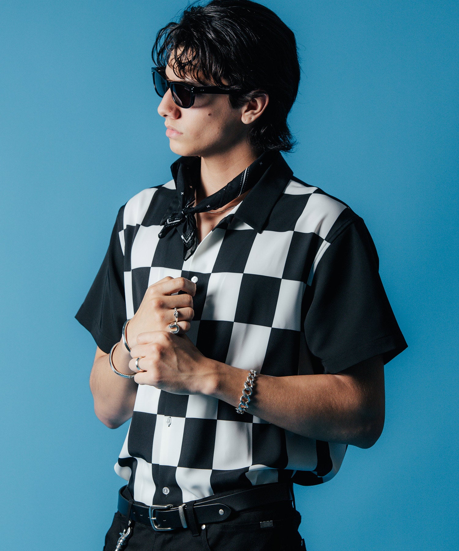 CHECKER FLAG EASY CARE SHORT SLEEVE SHIRT