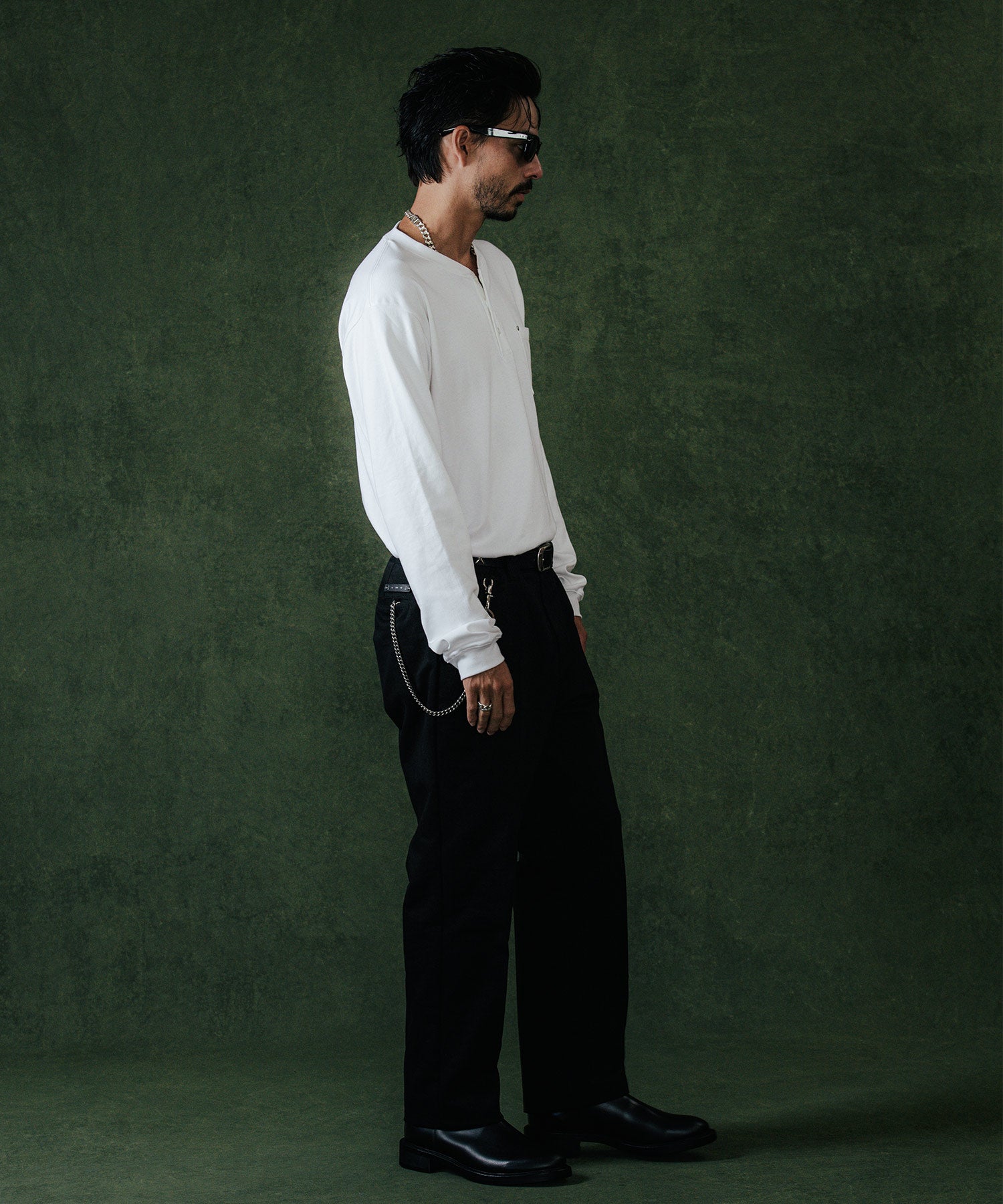 HENLY NECK POCKET LONG SLEEVE T SHIRTS