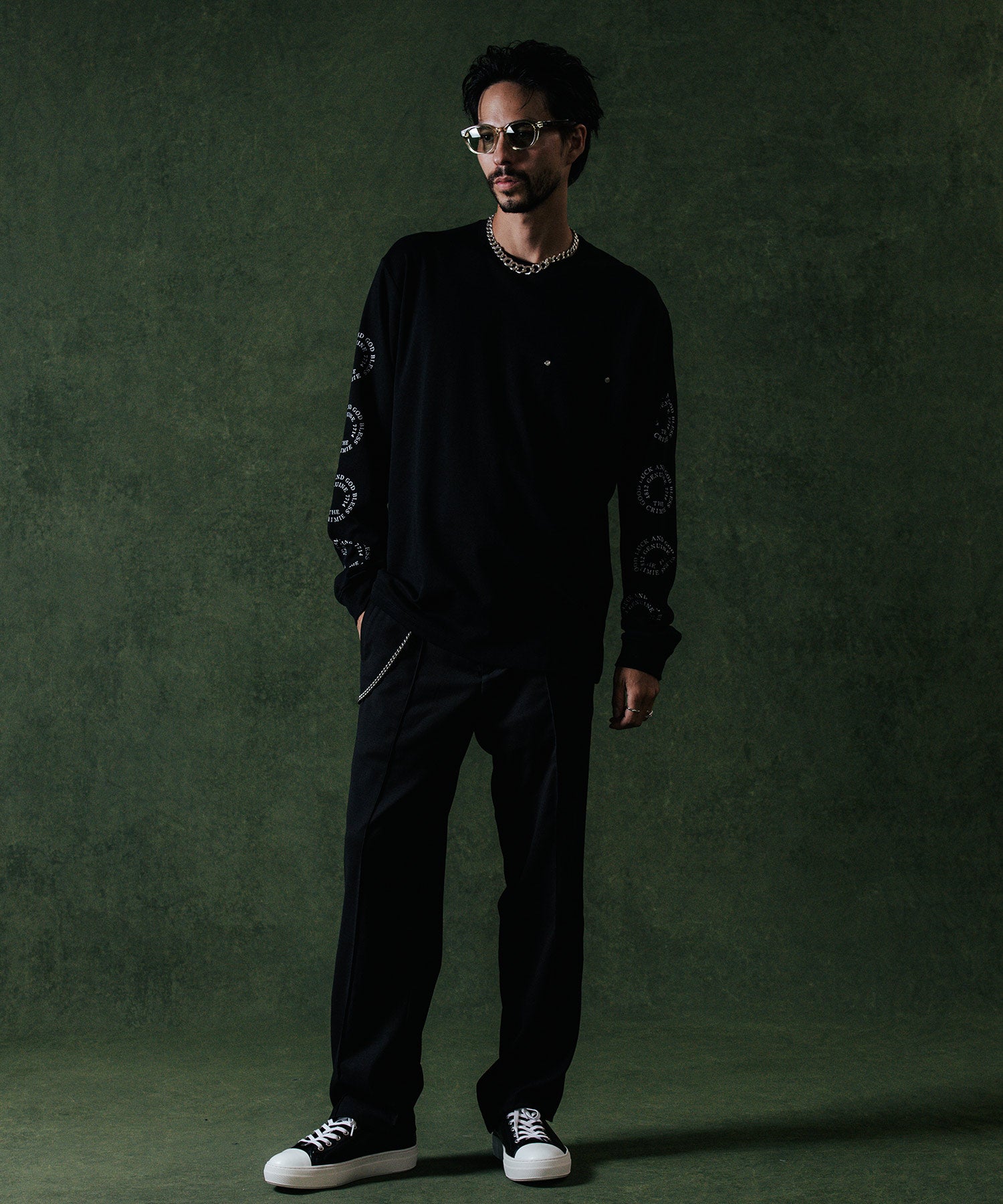 CIRCLE LOGO LONG SLEEVE T SHIRT