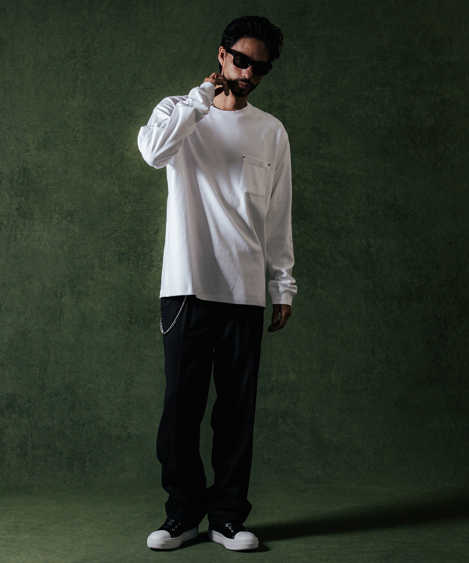 CIRCLE LOGO LONG SLEEVE T SHIRT