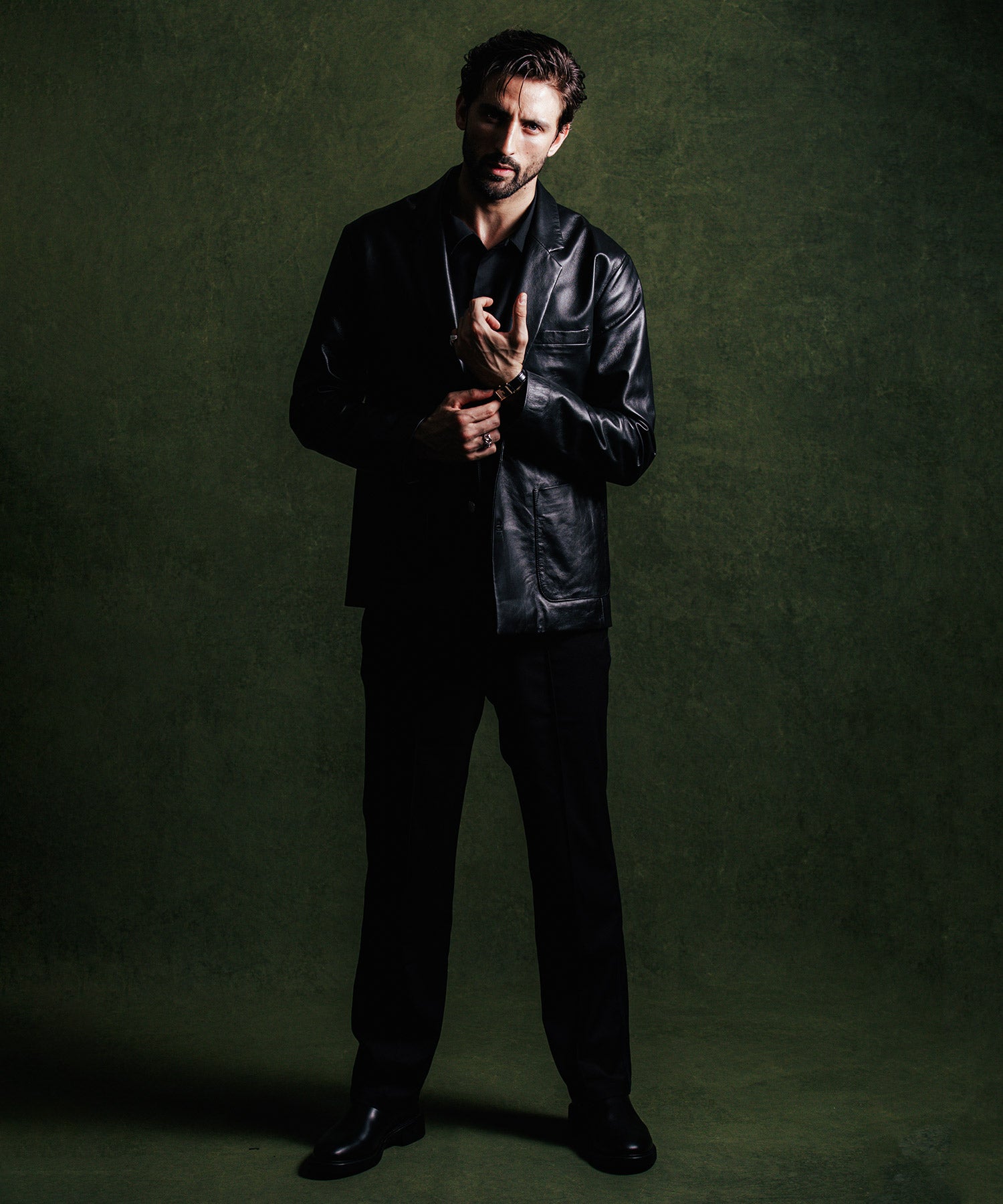 SPANISH LAMB LEATHER BLAZER