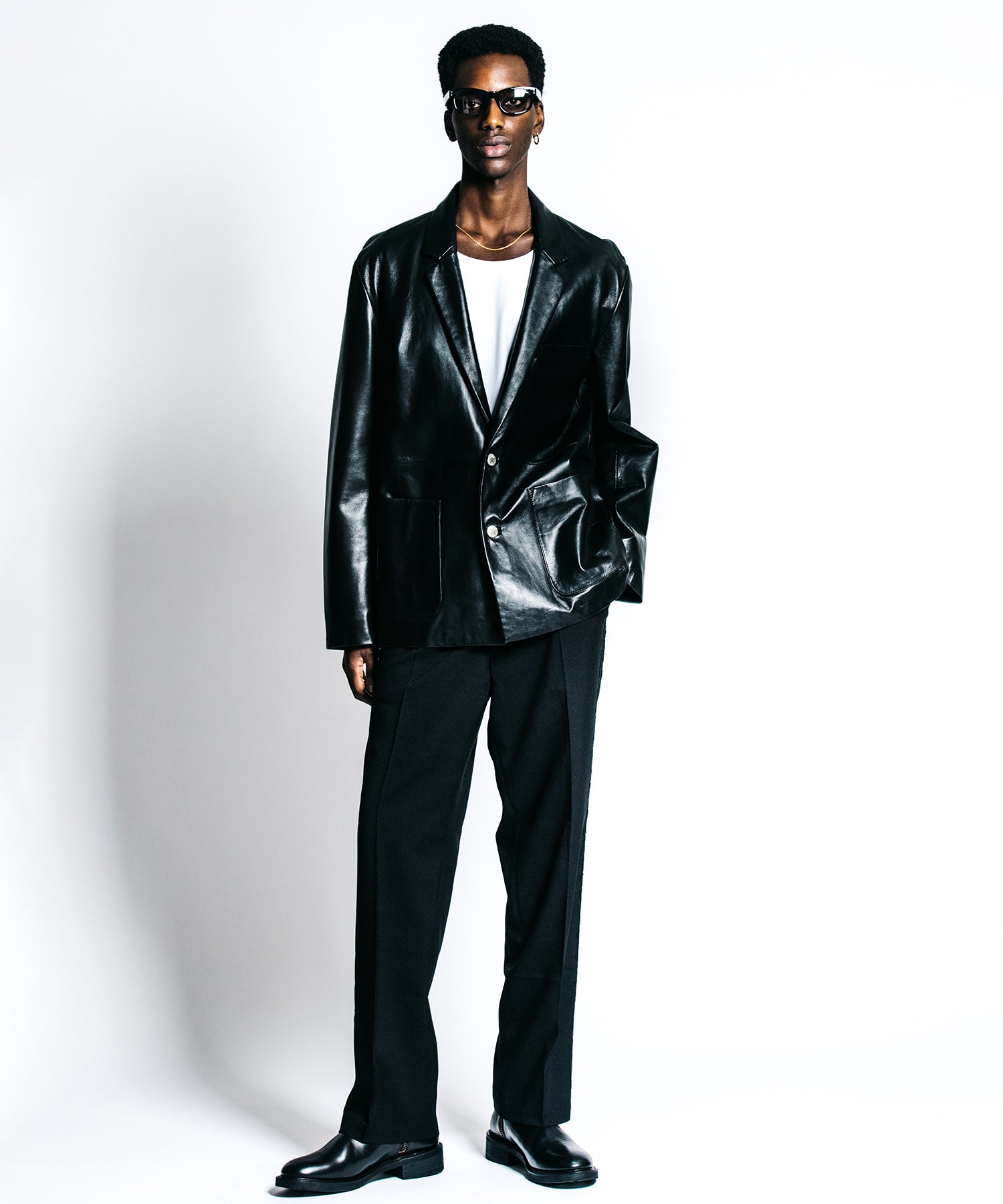 SPANISH LAMB LEATHER BLAZER
