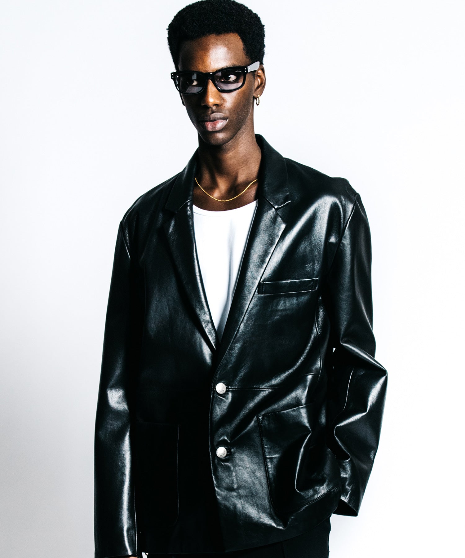 SPANISH LAMB LEATHER BLAZER