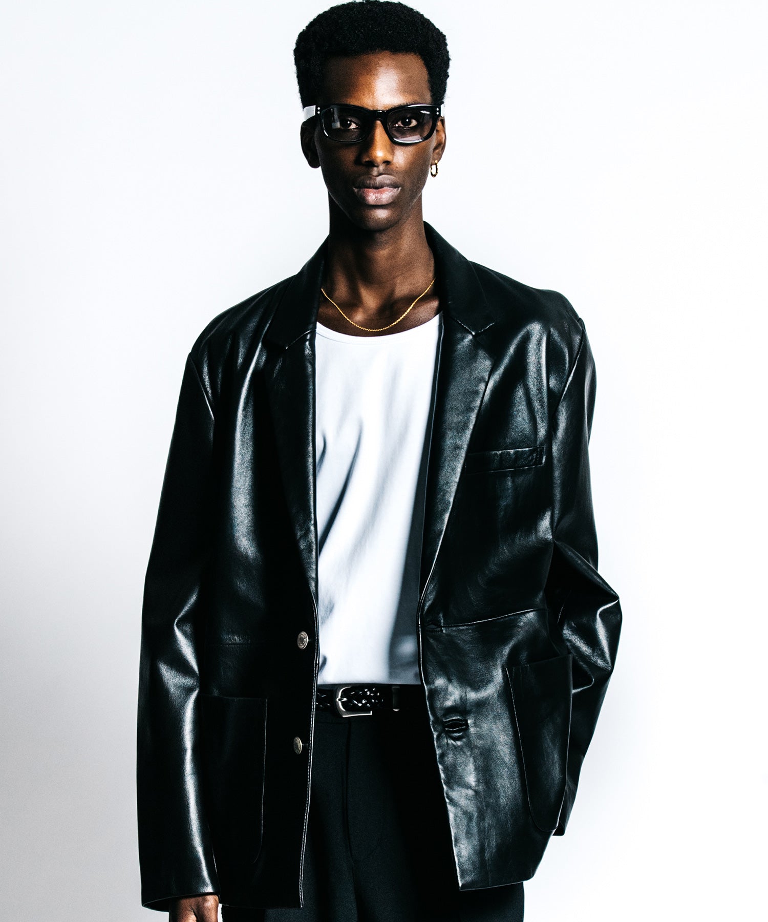 SPANISH LAMB LEATHER BLAZER