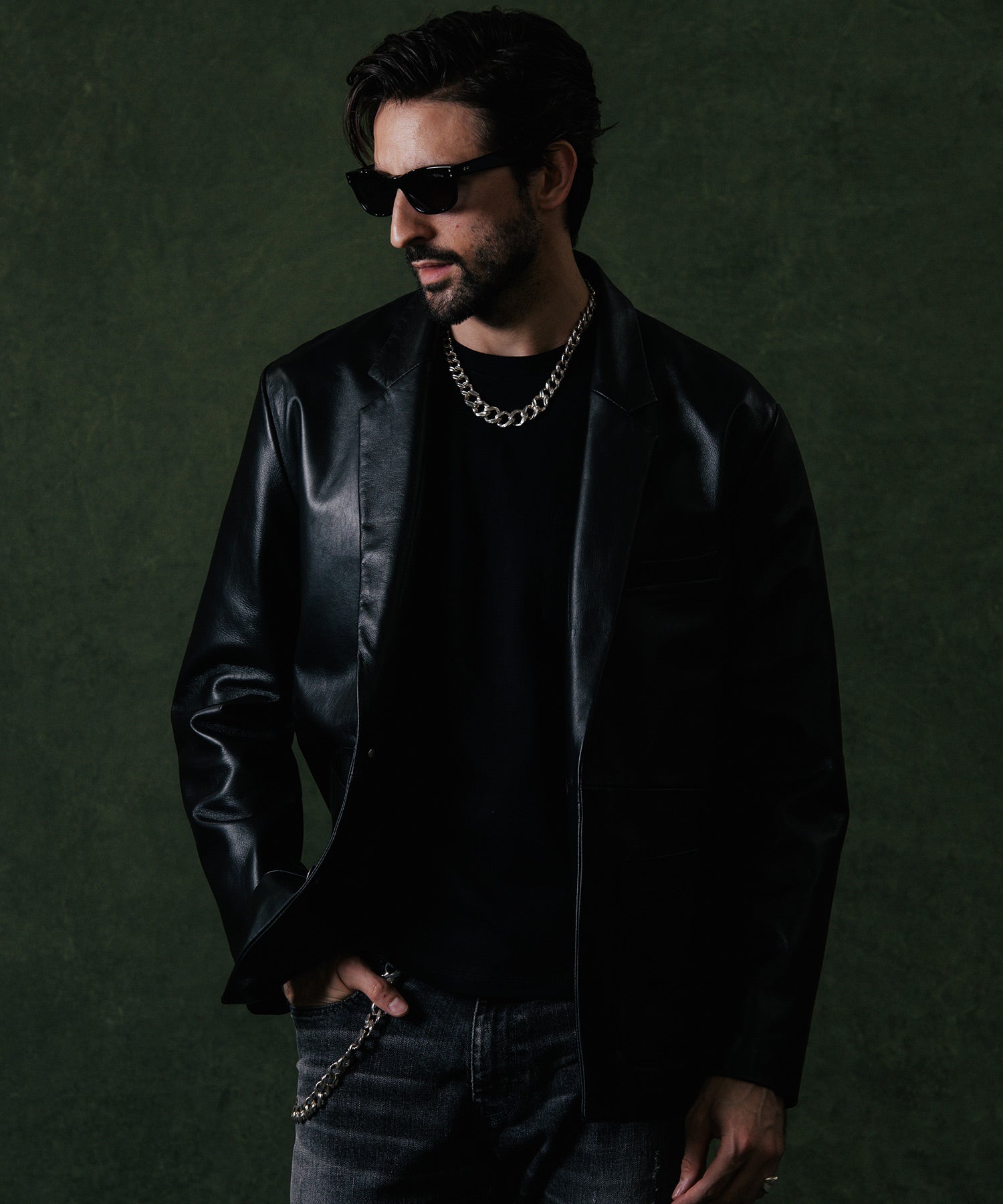 SPANISH LAMB LEATHER BLAZER