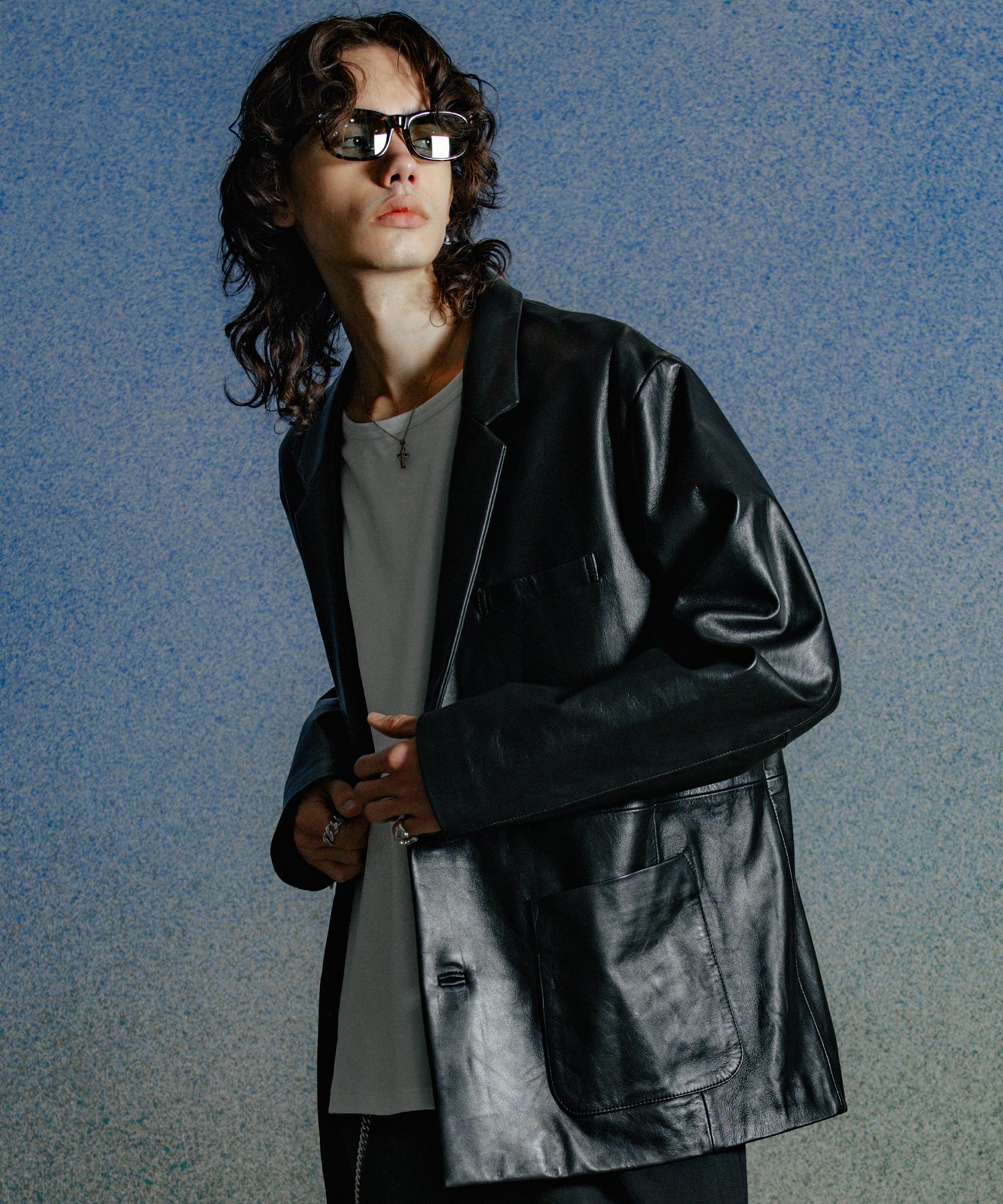 SPANISH LAMB LEATHER BLAZER