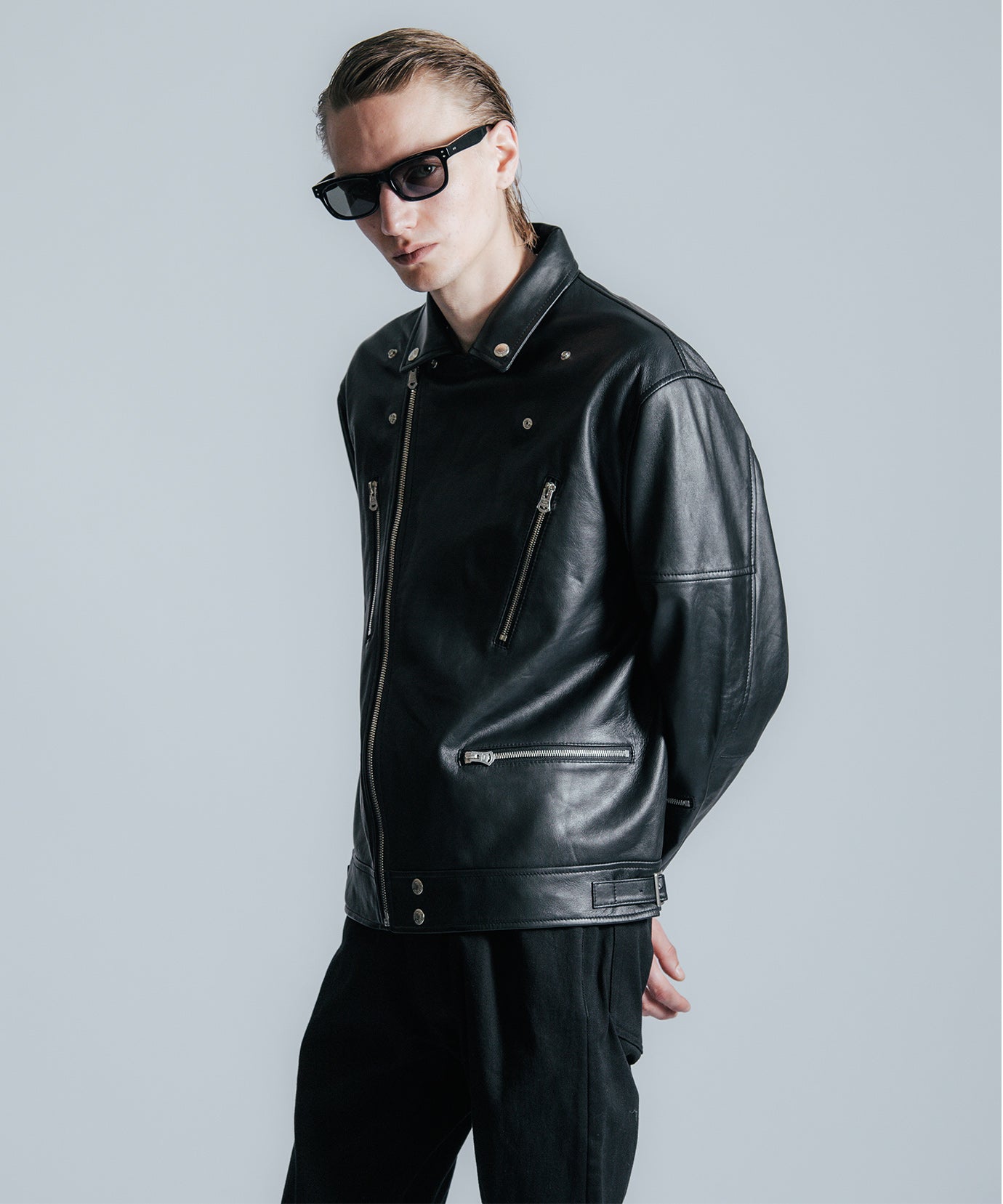 W BIKER SPANISH LAMB LEATHER JACKET