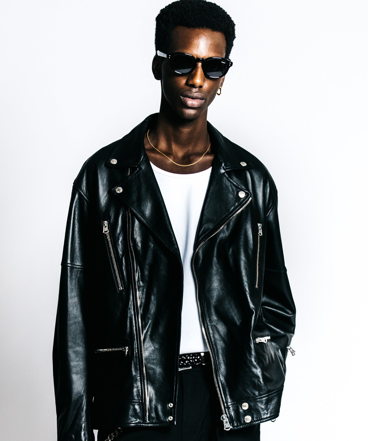 W BIKER SPANISH LAMB LEATHER JACKET