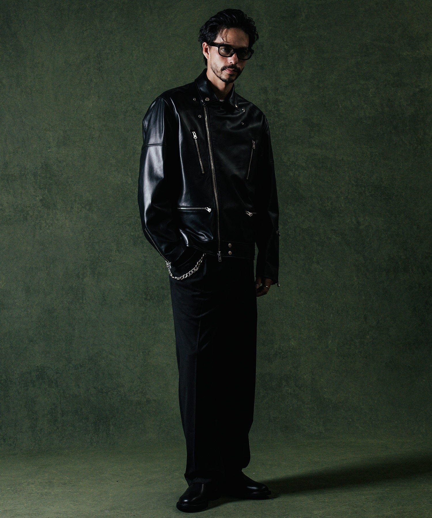 W BIKER SPANISH LAMB LEATHER JACKET