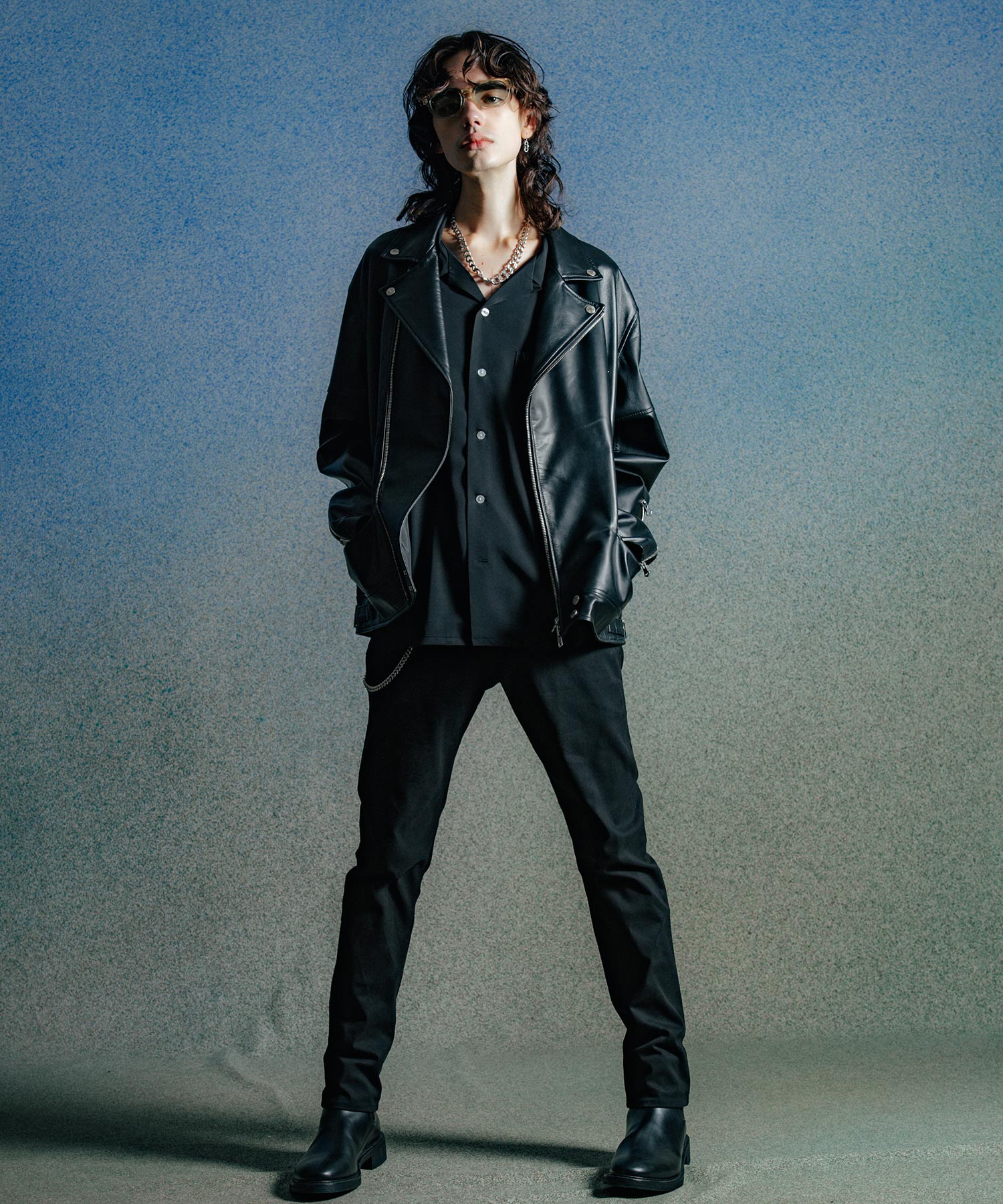 W BIKER SPANISH LAMB LEATHER JACKET