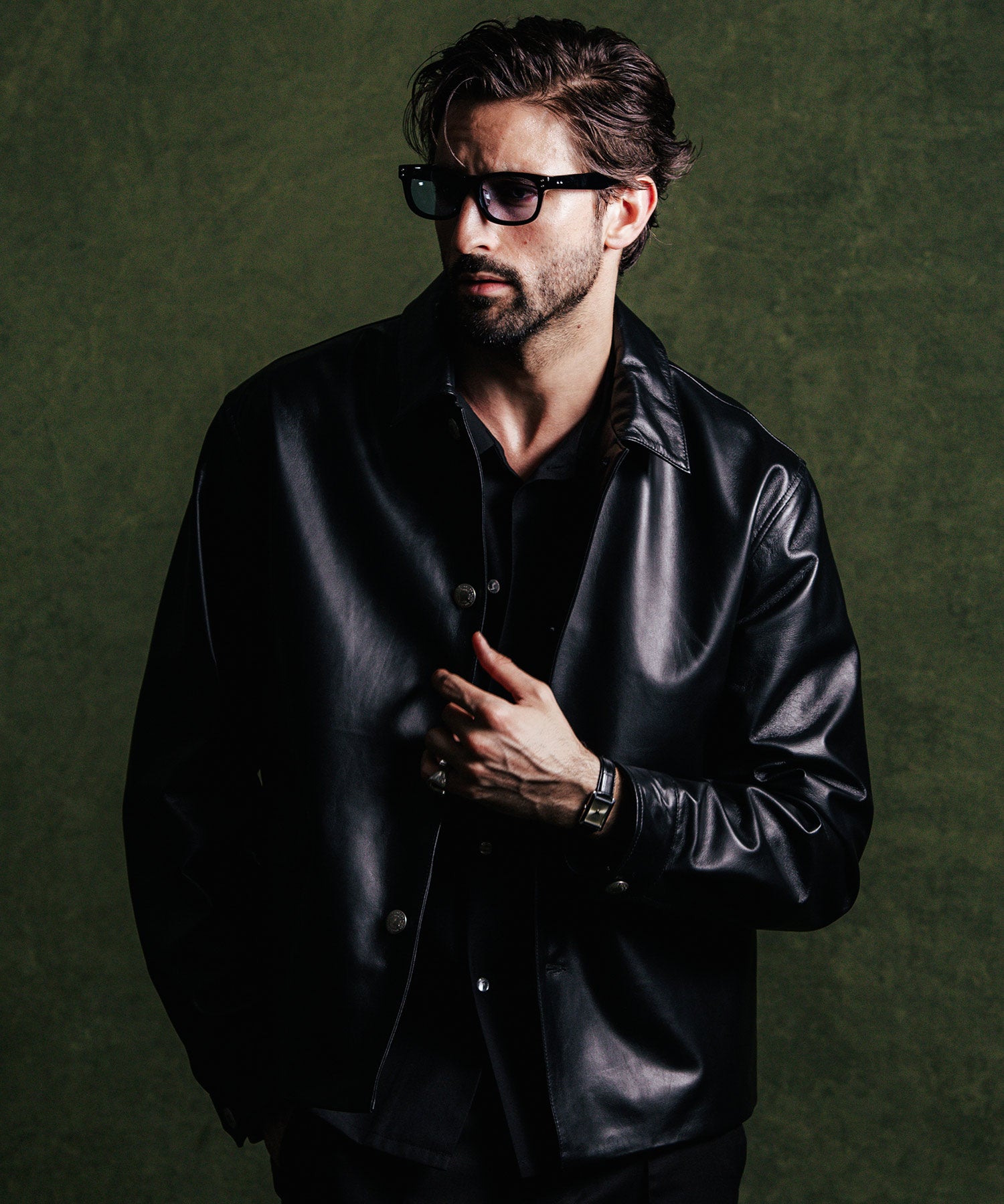 SPANISH LAMB LEATHER BLOUSON JACKET