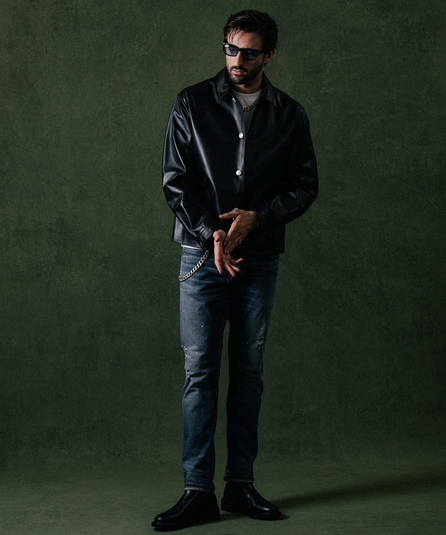 SPANISH LAMB LEATHER BLOUSON JACKET