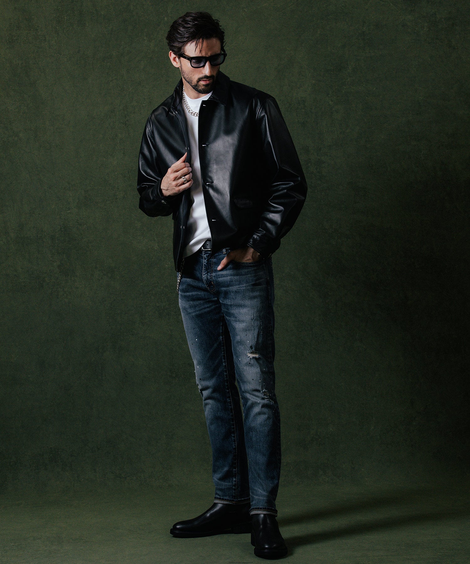 SPANISH LAMB LEATHER BLOUSON JACKET