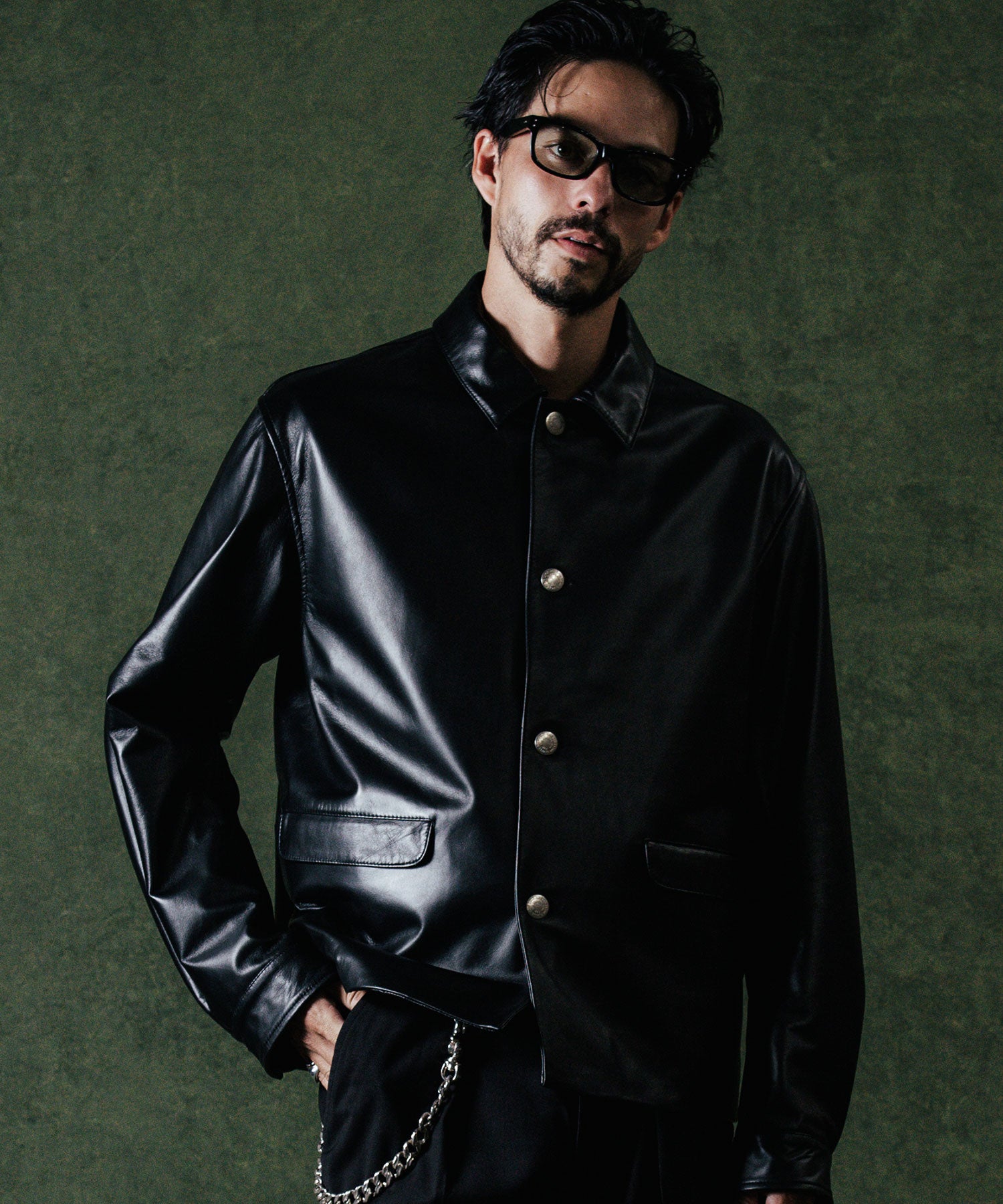 SPANISH LAMB LEATHER BLOUSON JACKET