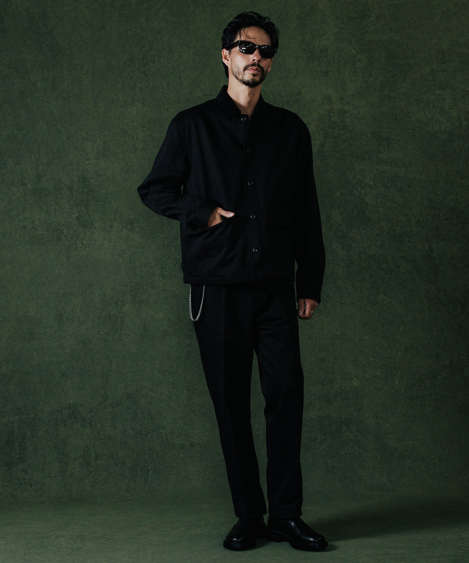 CHINO BLOUSON CORDUROY COLLAR JACKET