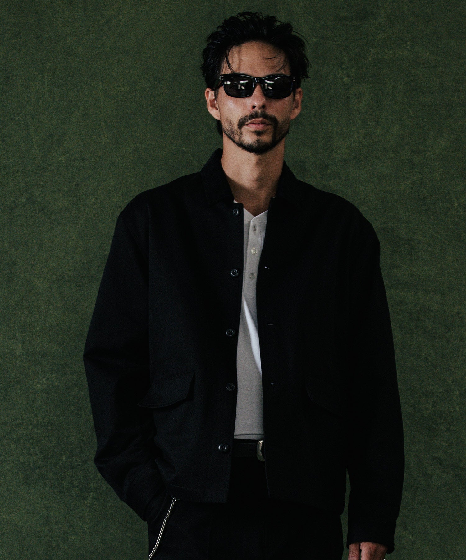 CHINO BLOUSON CORDUROY COLLAR JACKET