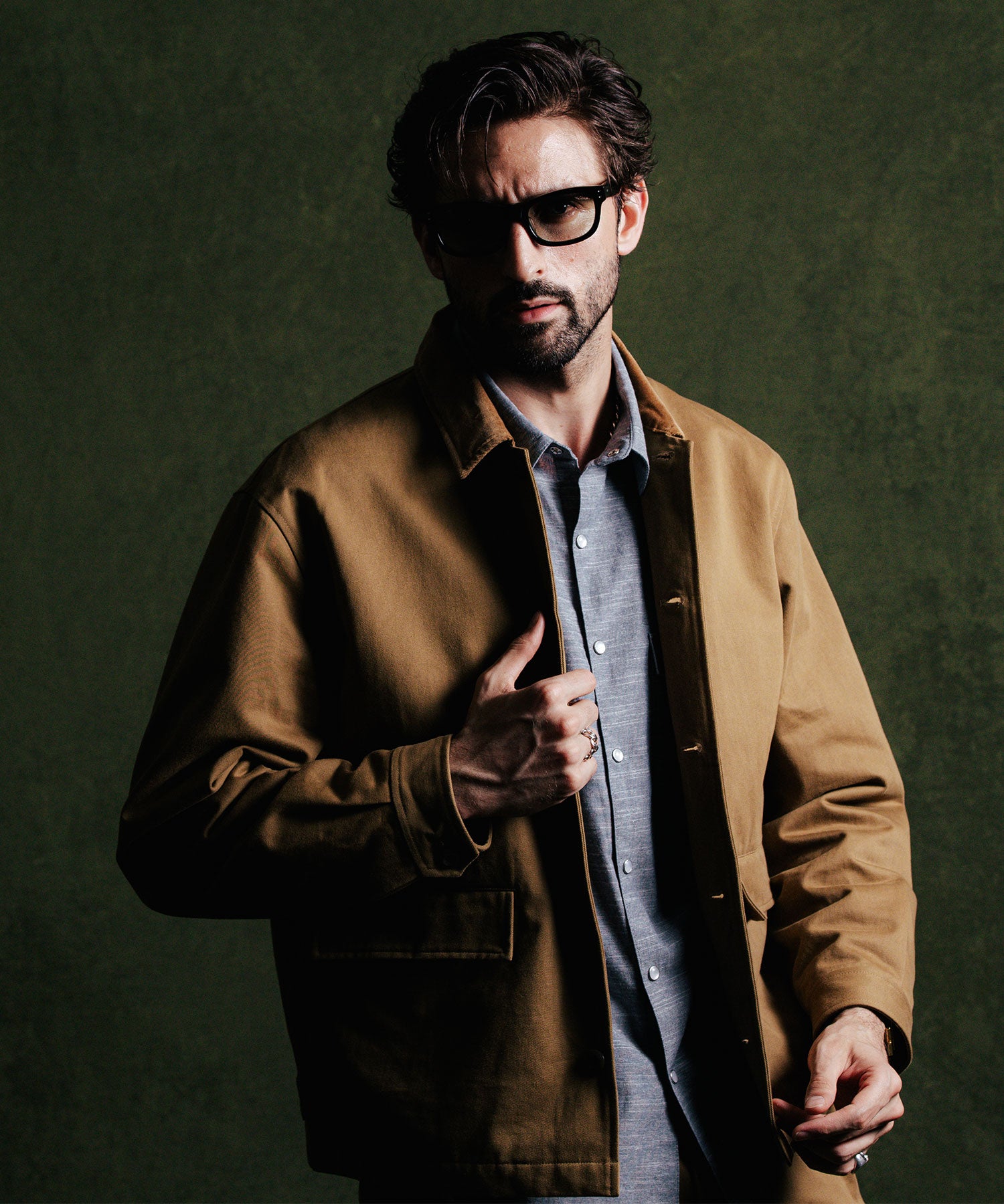 CHINO BLOUSON CORDUROY COLLAR JACKET