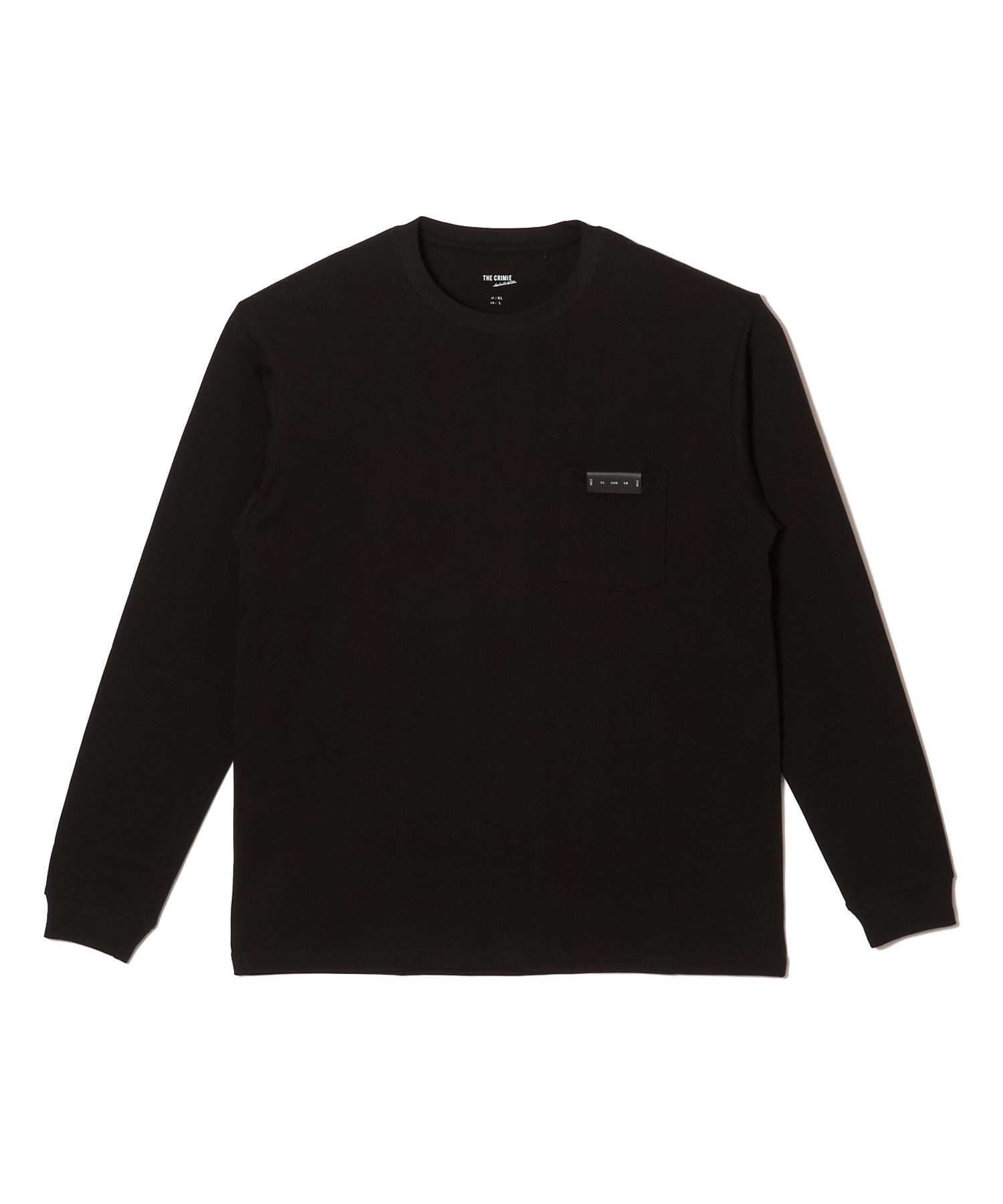 LEATHER TAG POCKET LONG SLEEVE T SHIRT